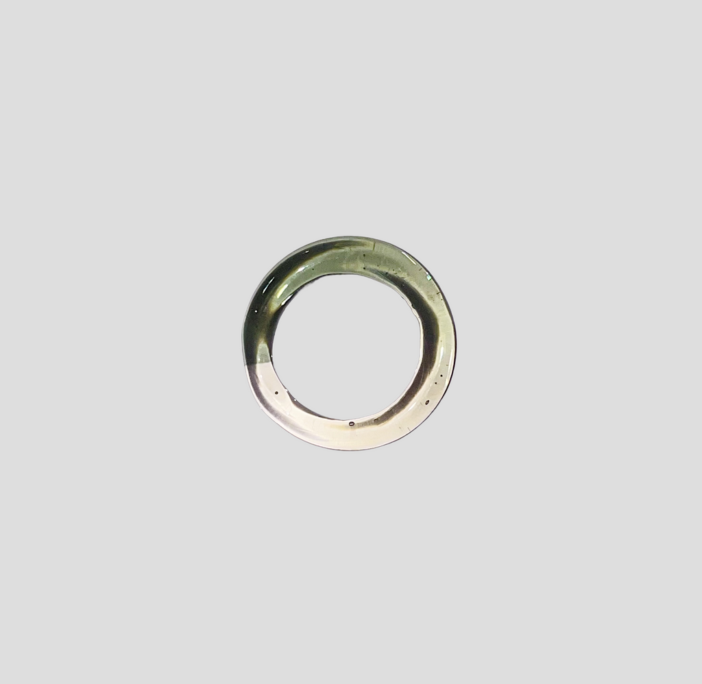 Lime Aura Glass Ring
