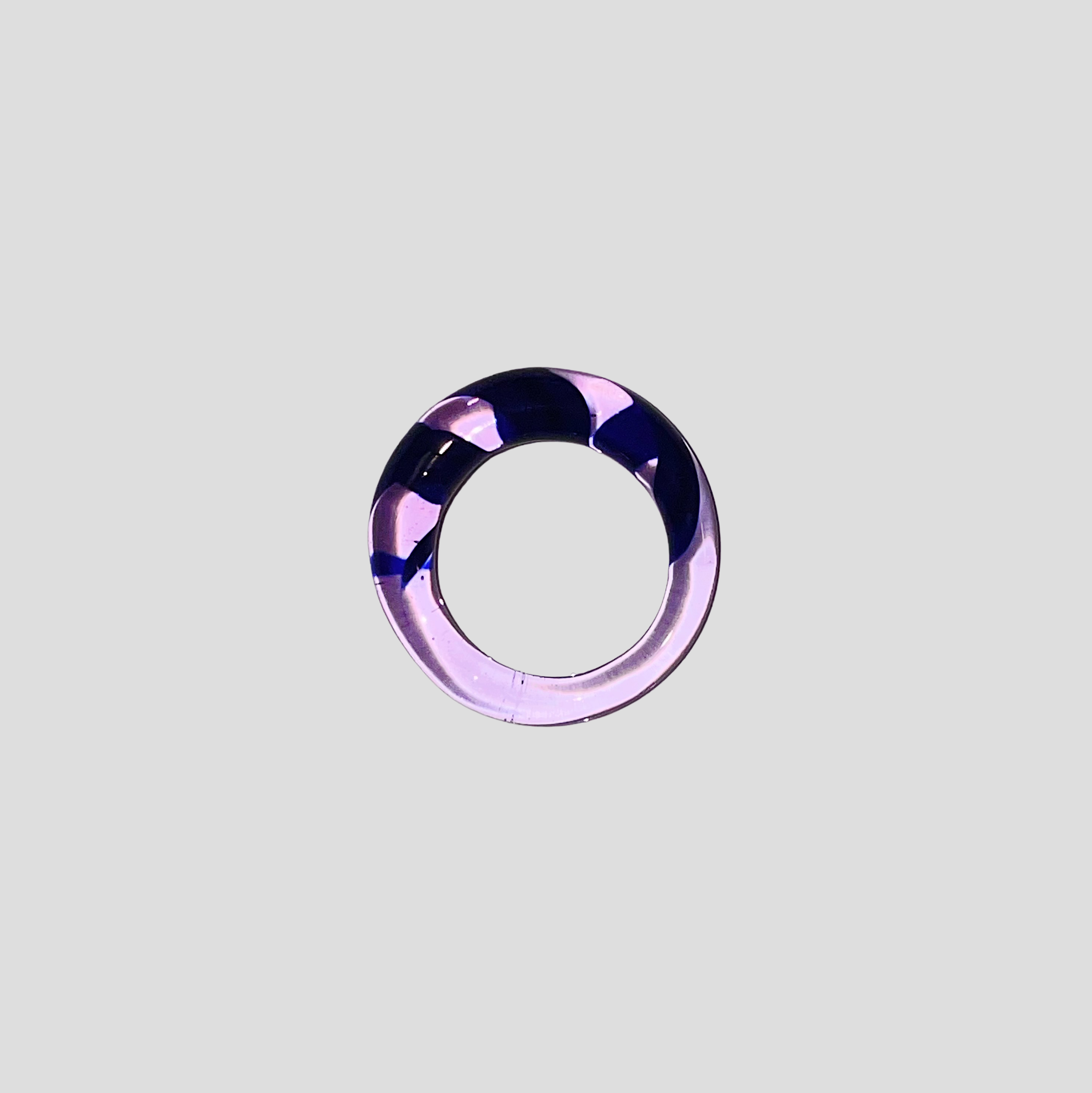 Prismatic Indigo Glass Ring