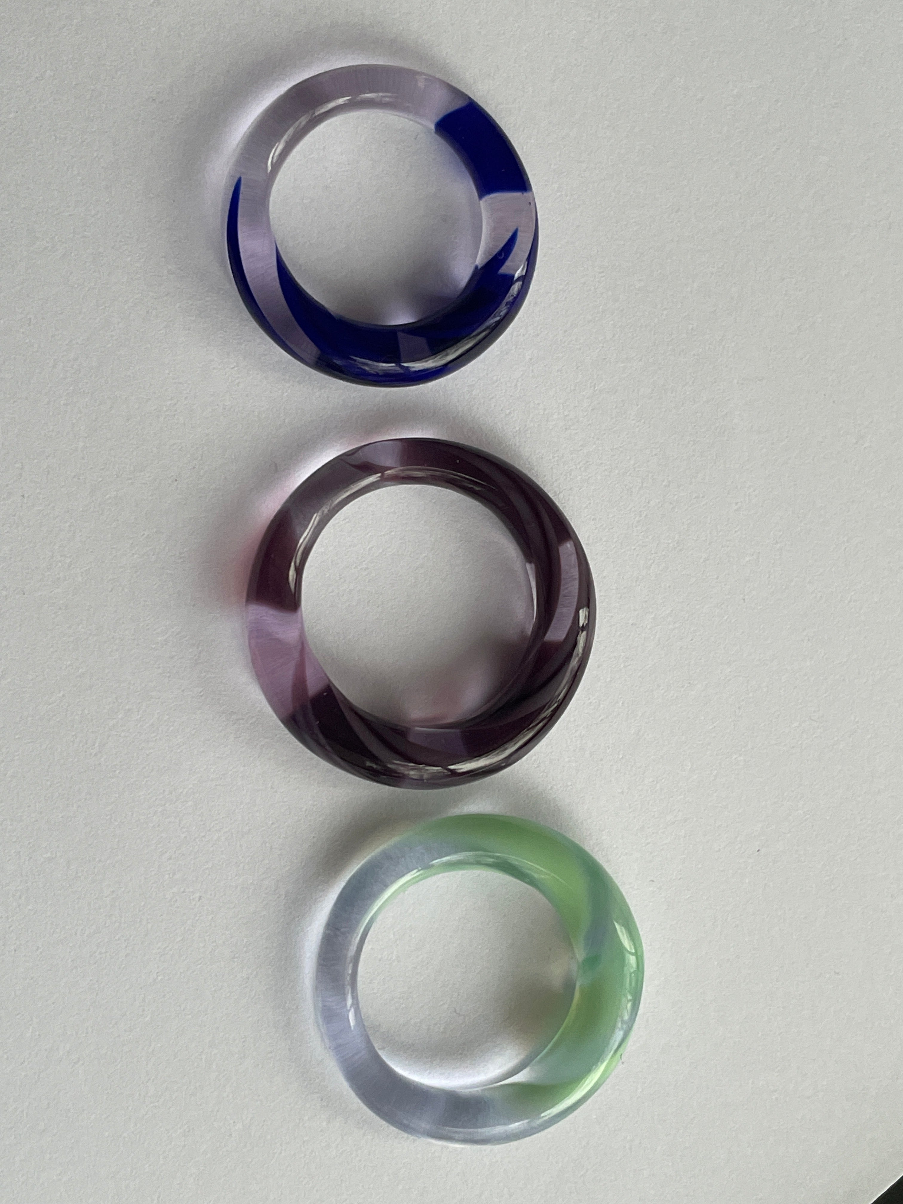 Prismatic Purple Glass Ring