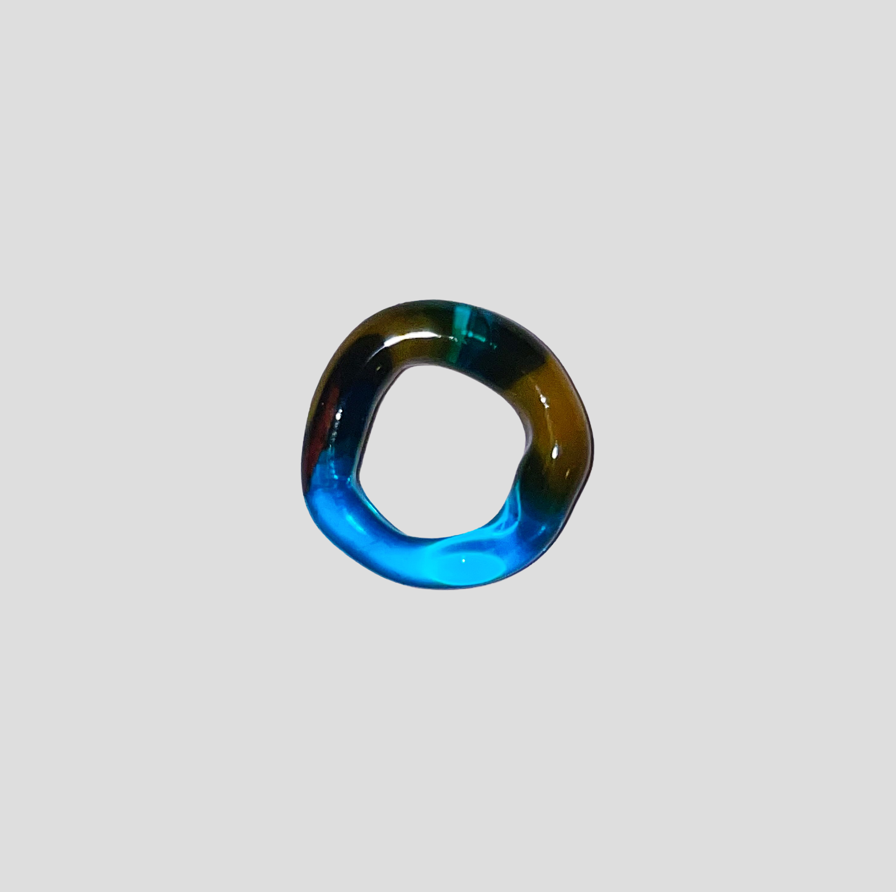 Deep Sea Squiggle Glass Ring