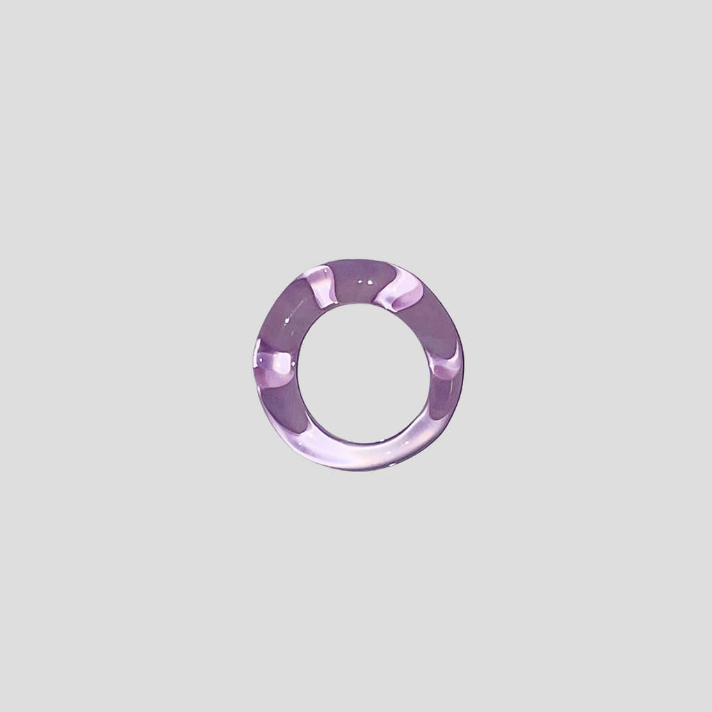 Purple Laver Glass Ring
