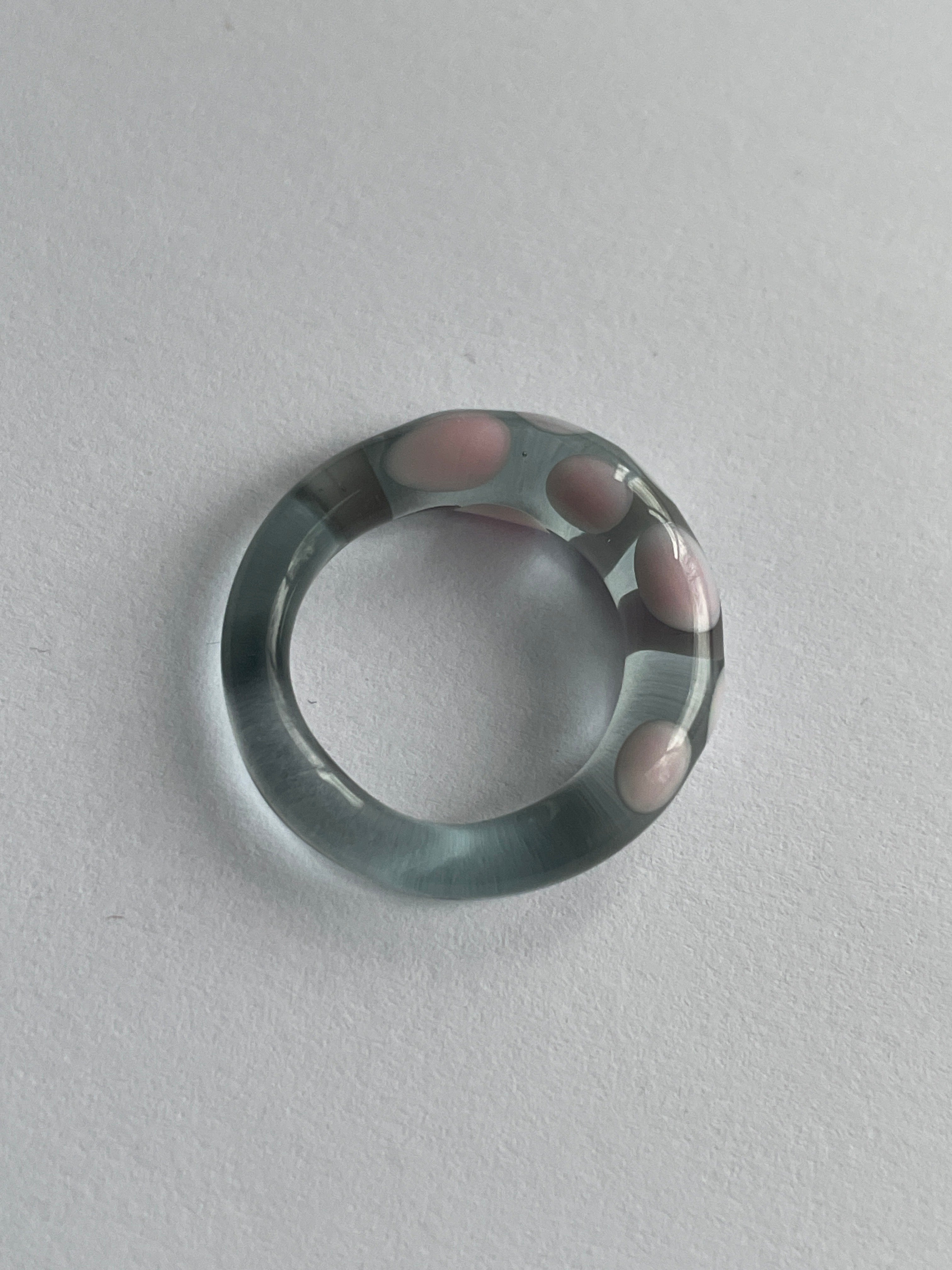 L'Écume Grey Bubble Glass Ring
