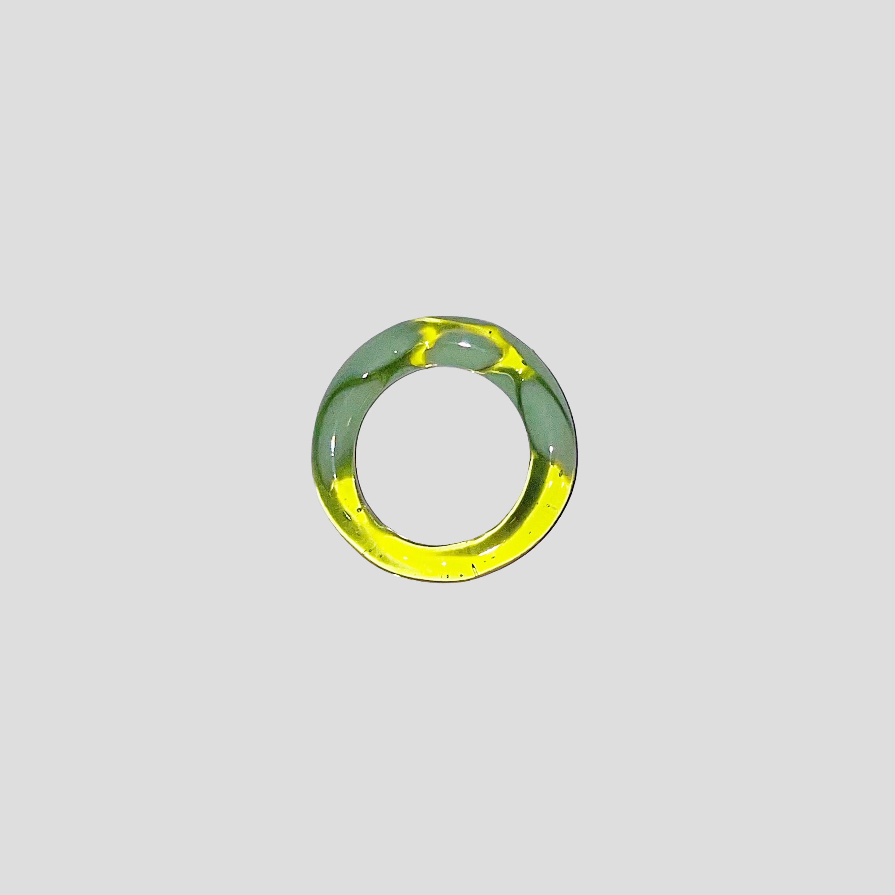 L'Écume Green Bubble Glass Ring