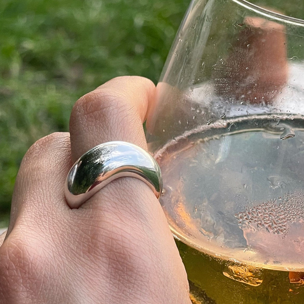 Handmade sterling silver High Wave ring — All Rivers jewelry Berlin
