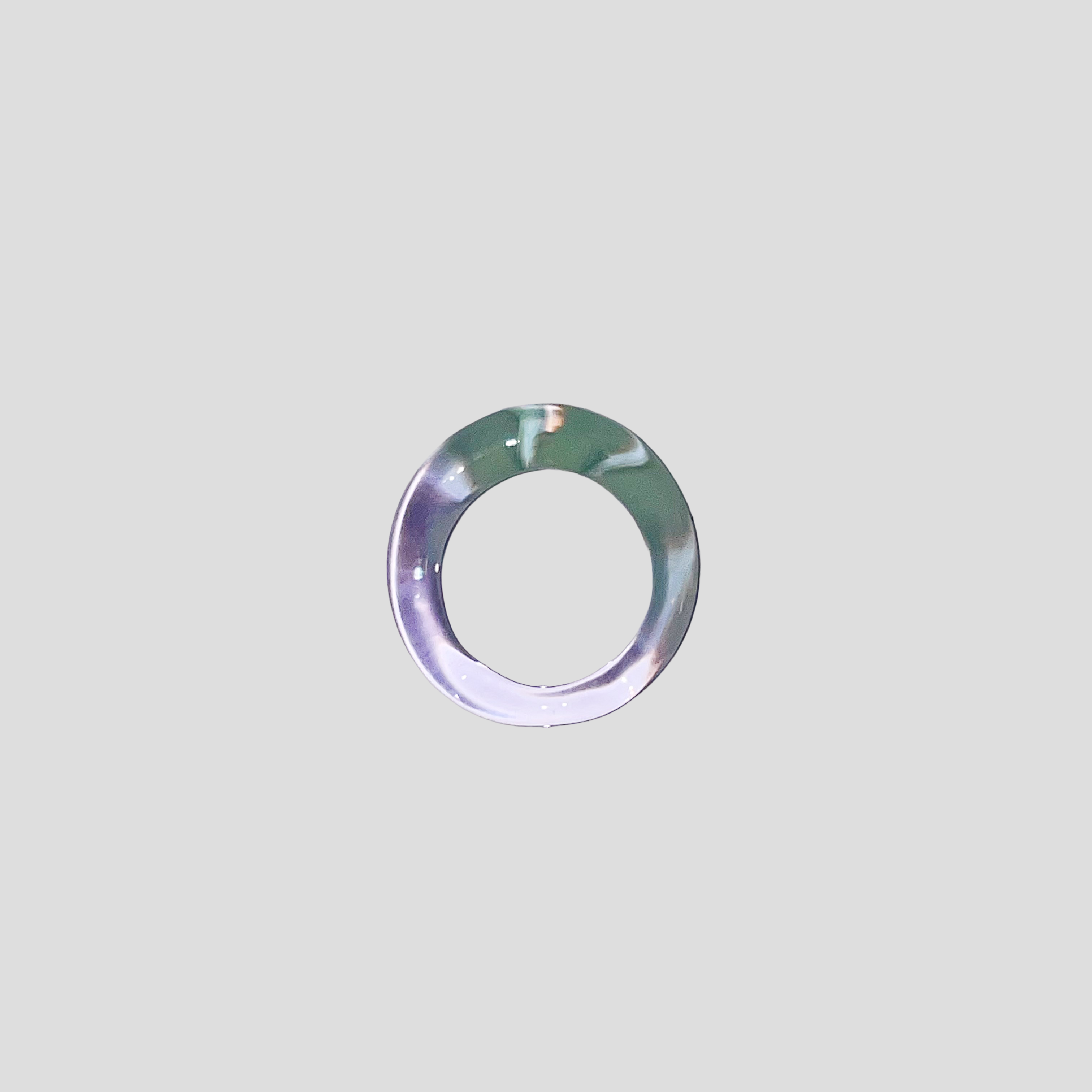 Lilac Algae Glass Ring