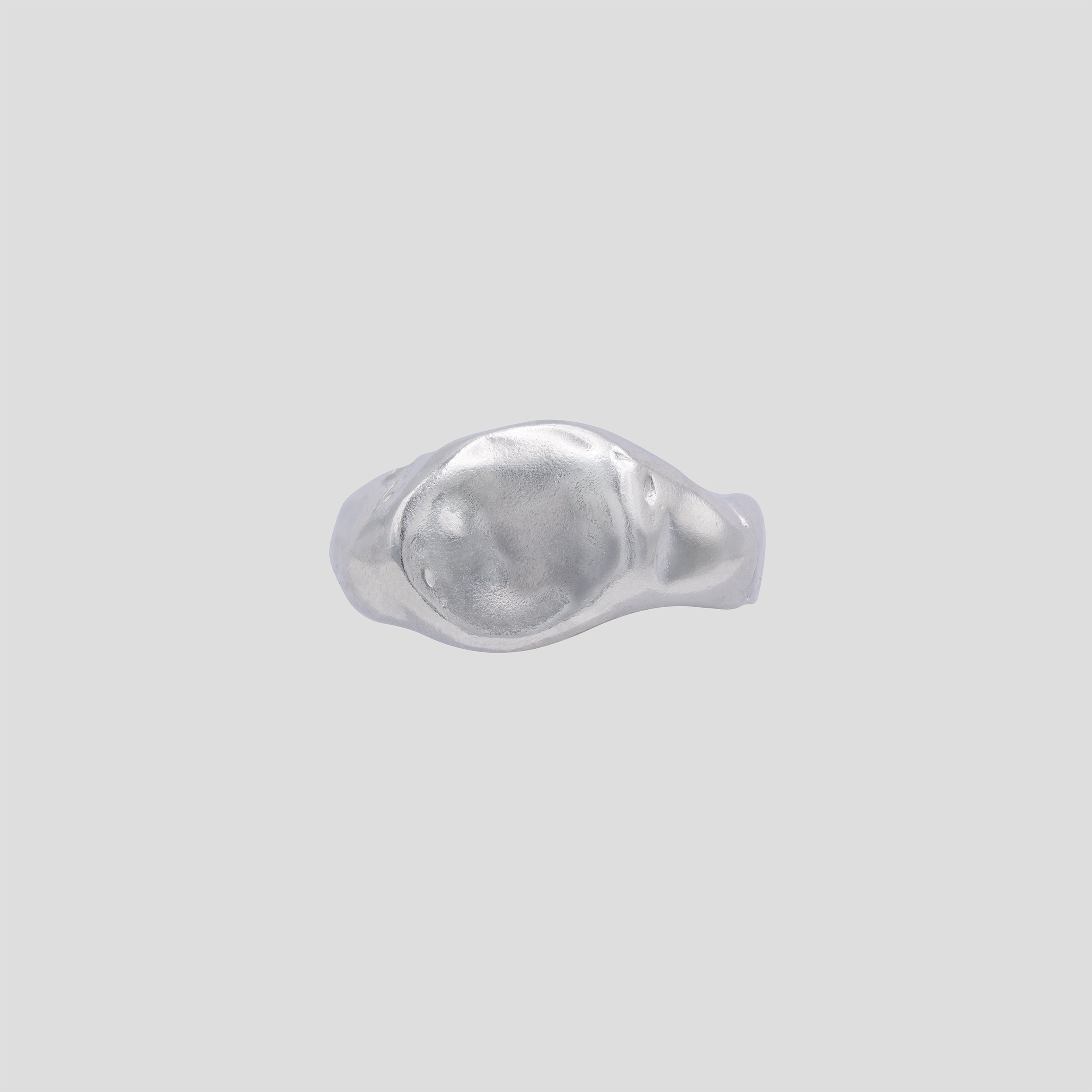 Handmade sterling silver Uneven ring with raw texture — All Rivers jewelry Berlin