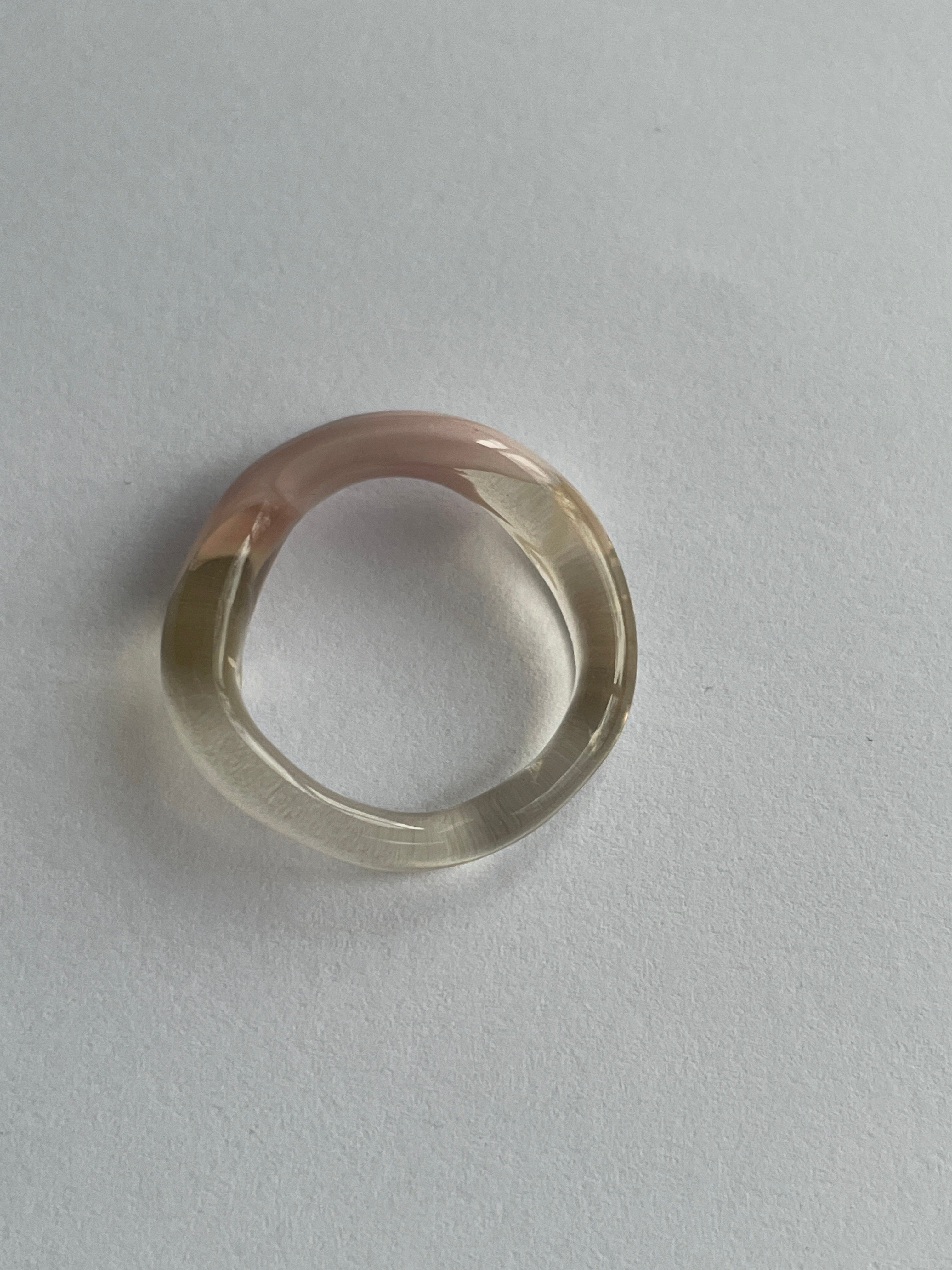 Lemon Rose Glass Ring