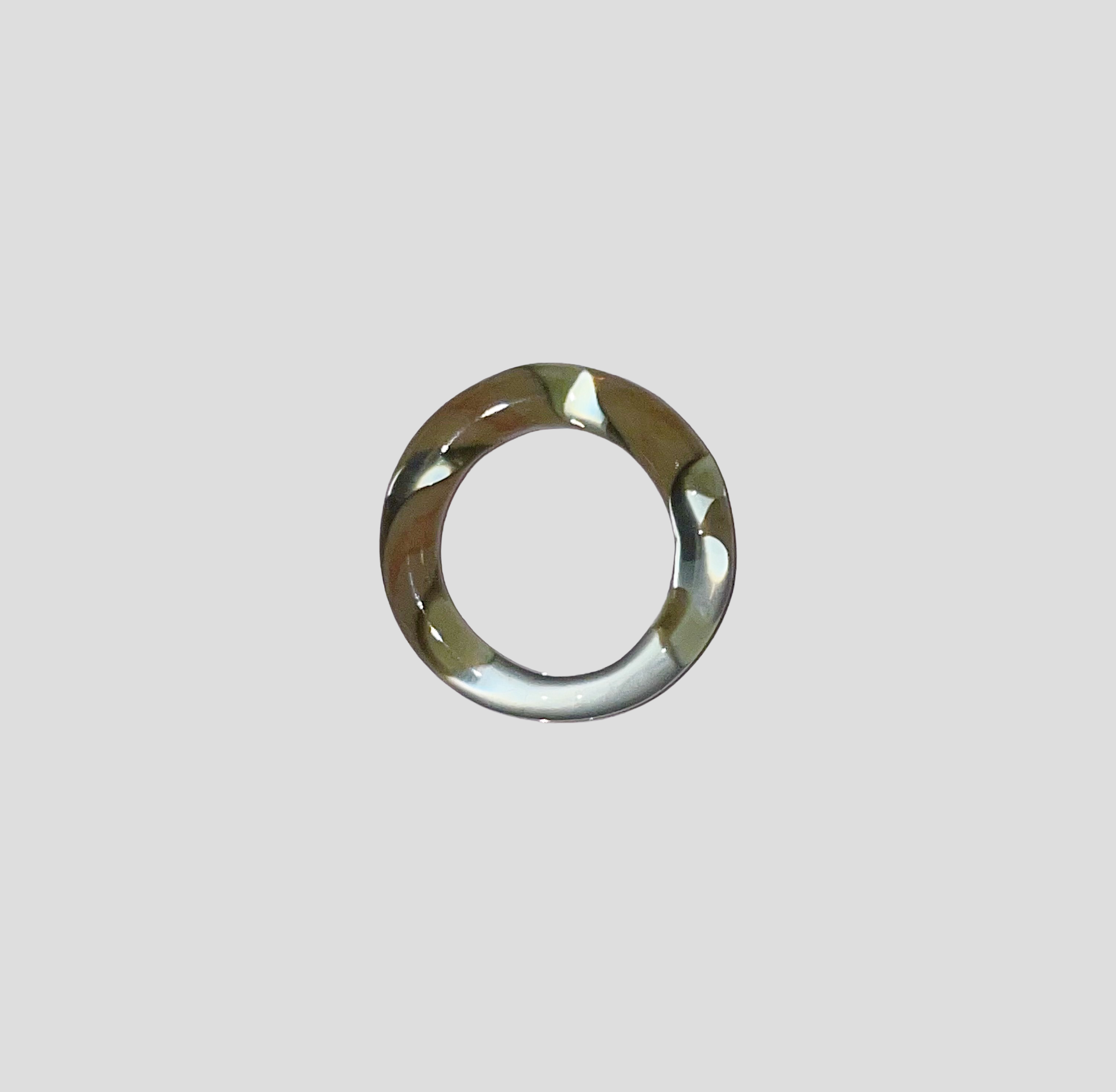 Mint Cream Spiral Glass Ring