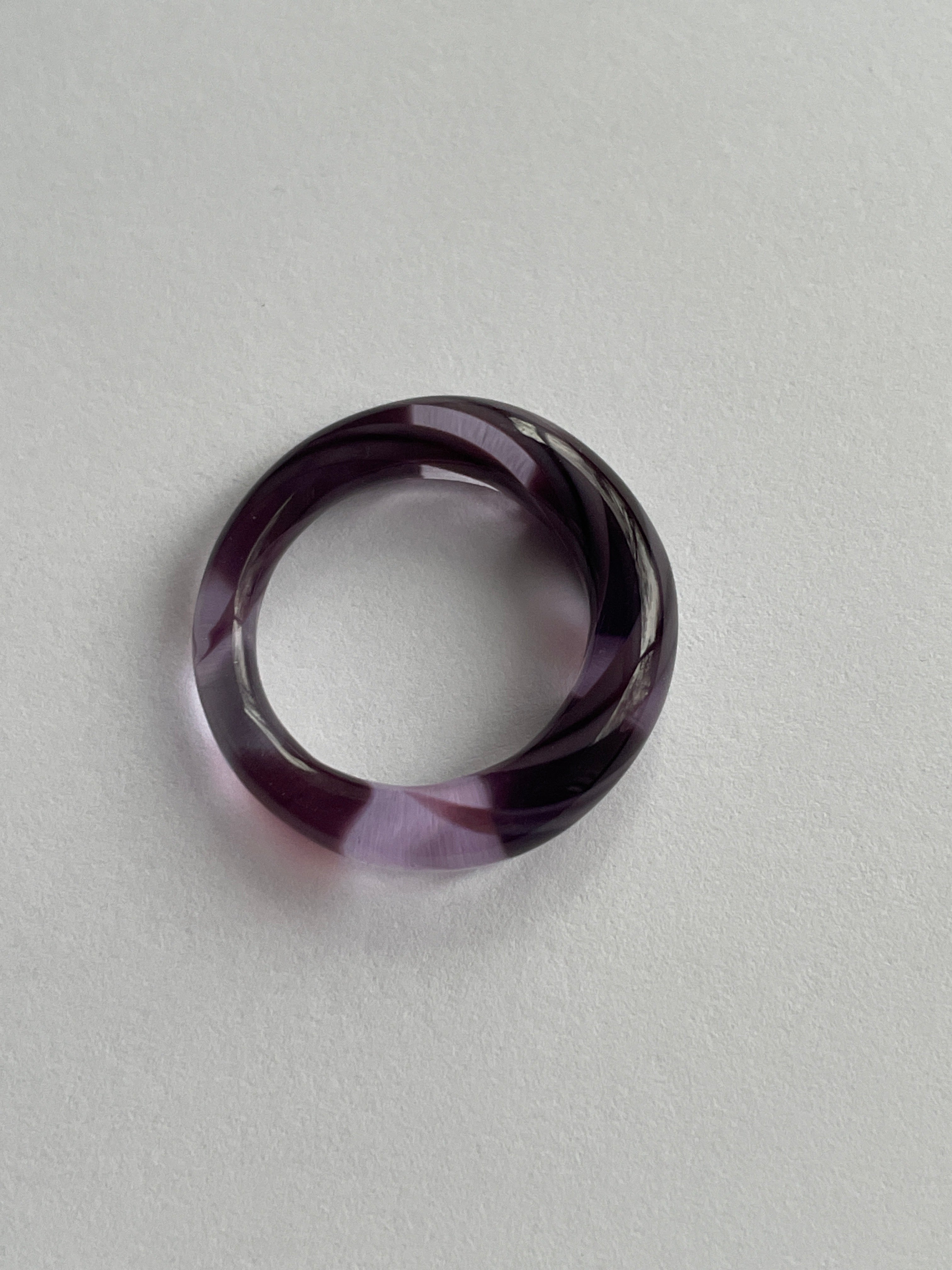 Prismatic Purple Glass Ring
