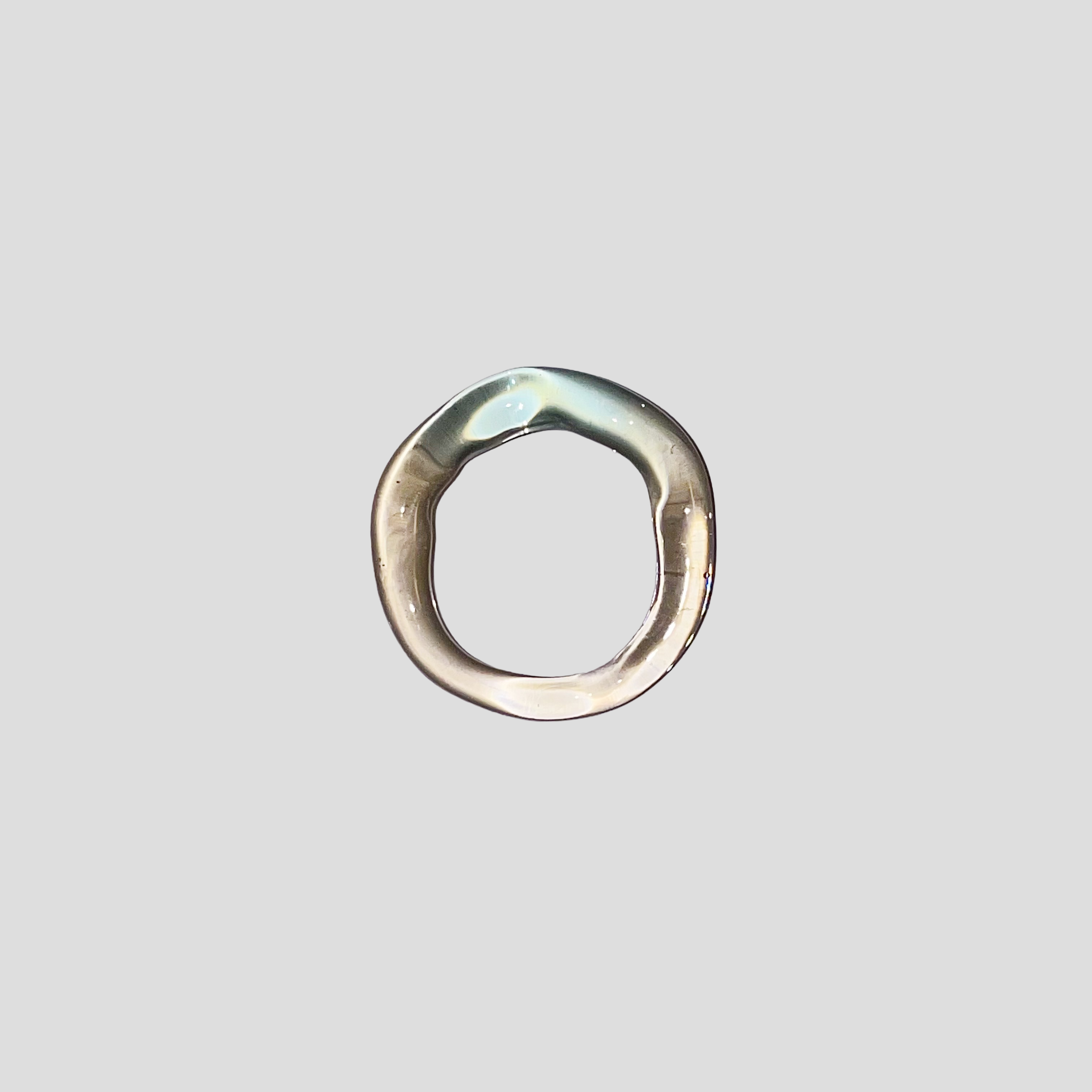 Golden Moss Thin Glass Ring