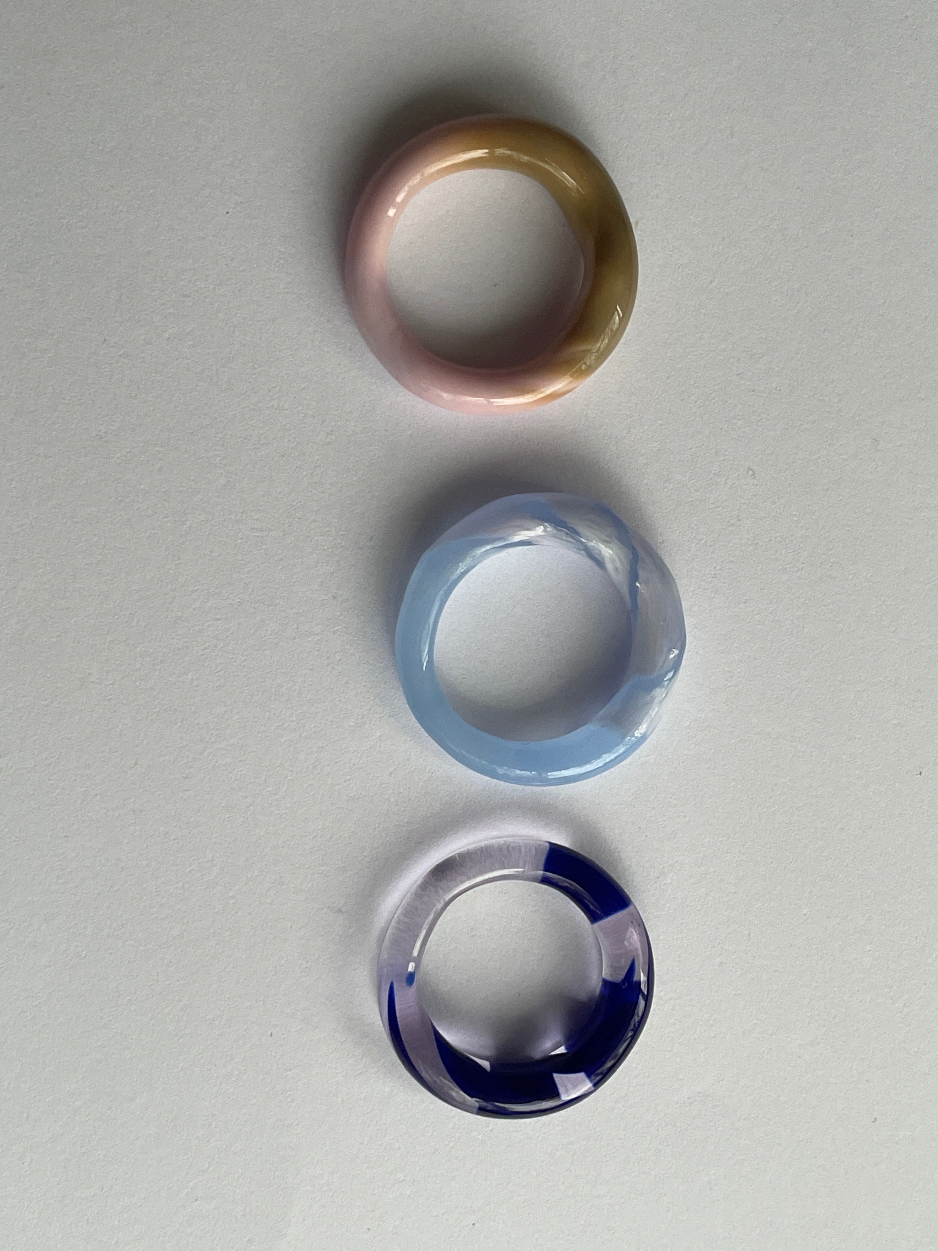Prismatic Indigo Glass Ring