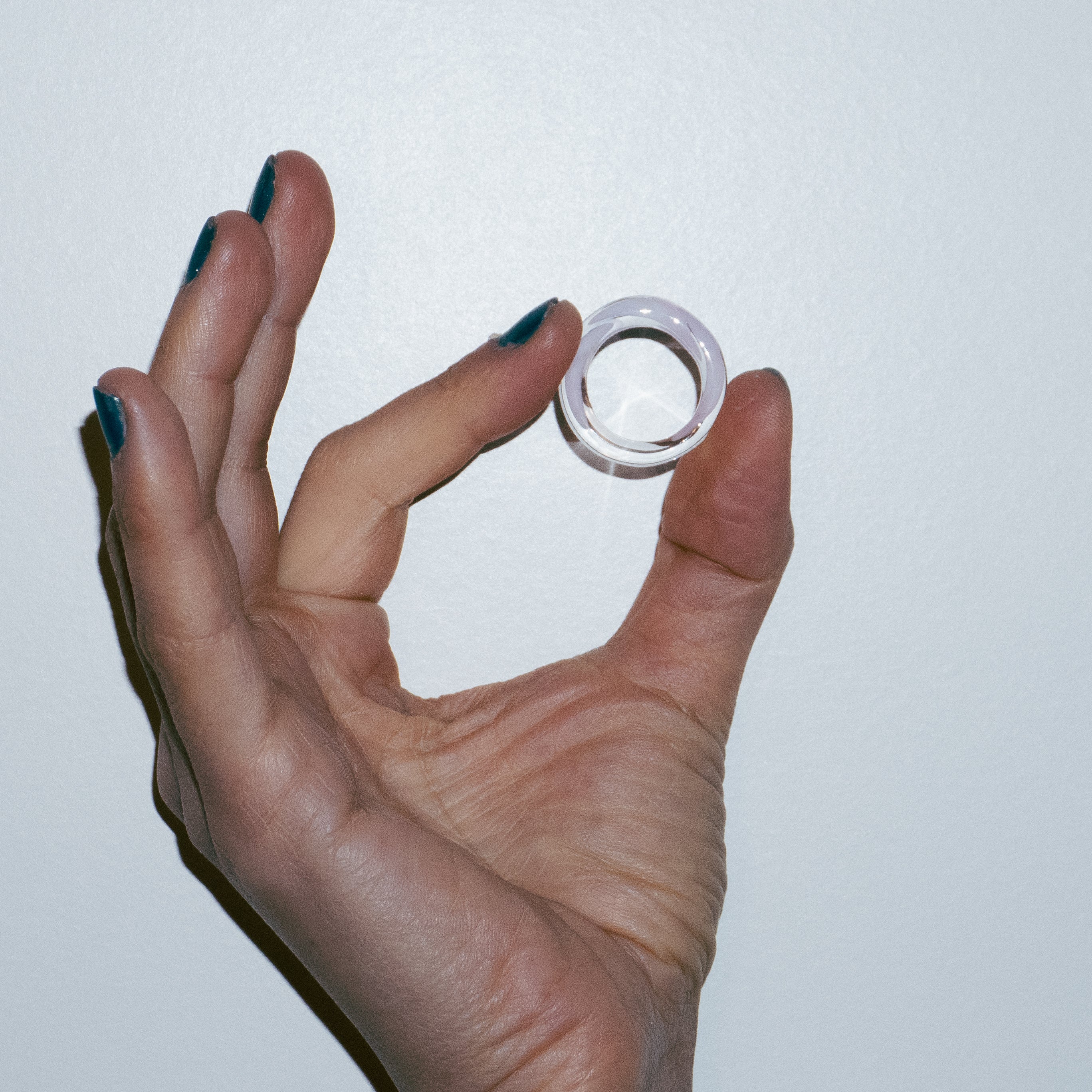 Pink Coral Glass Ring