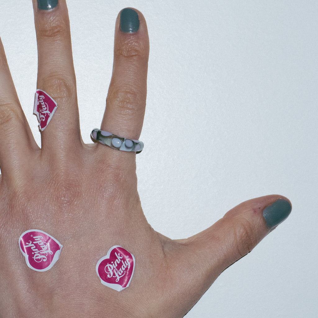 L'Écume Grey Bubble Glass Ring