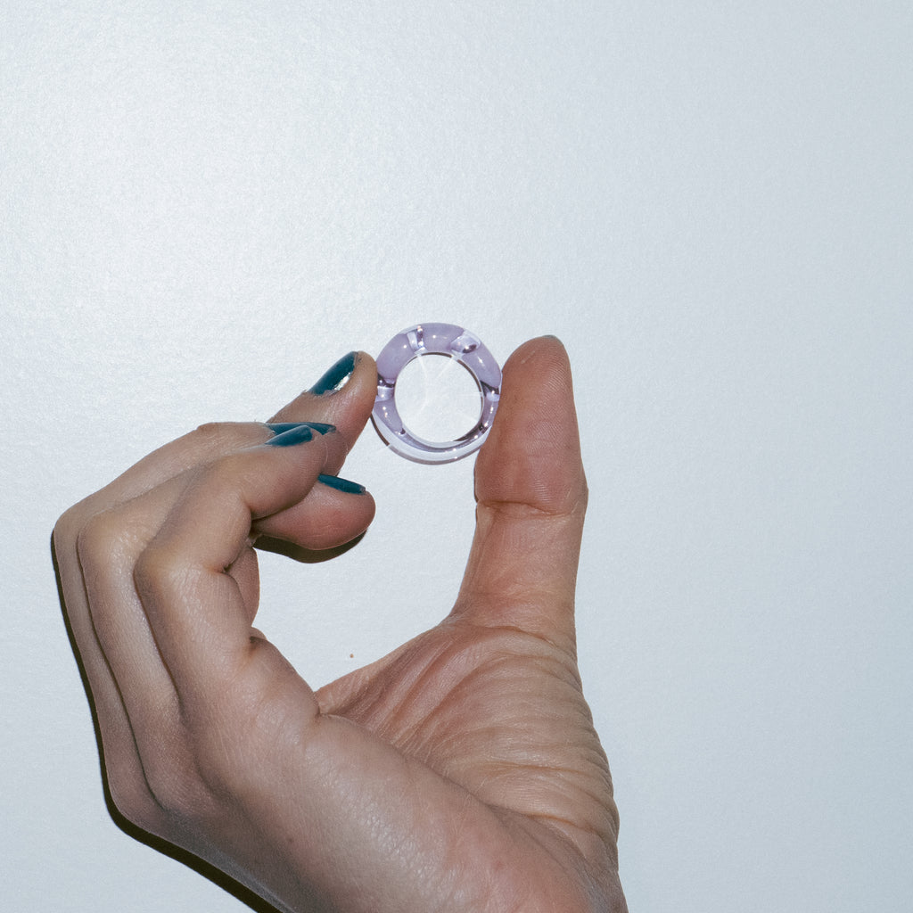 Purple Laver Glass Ring