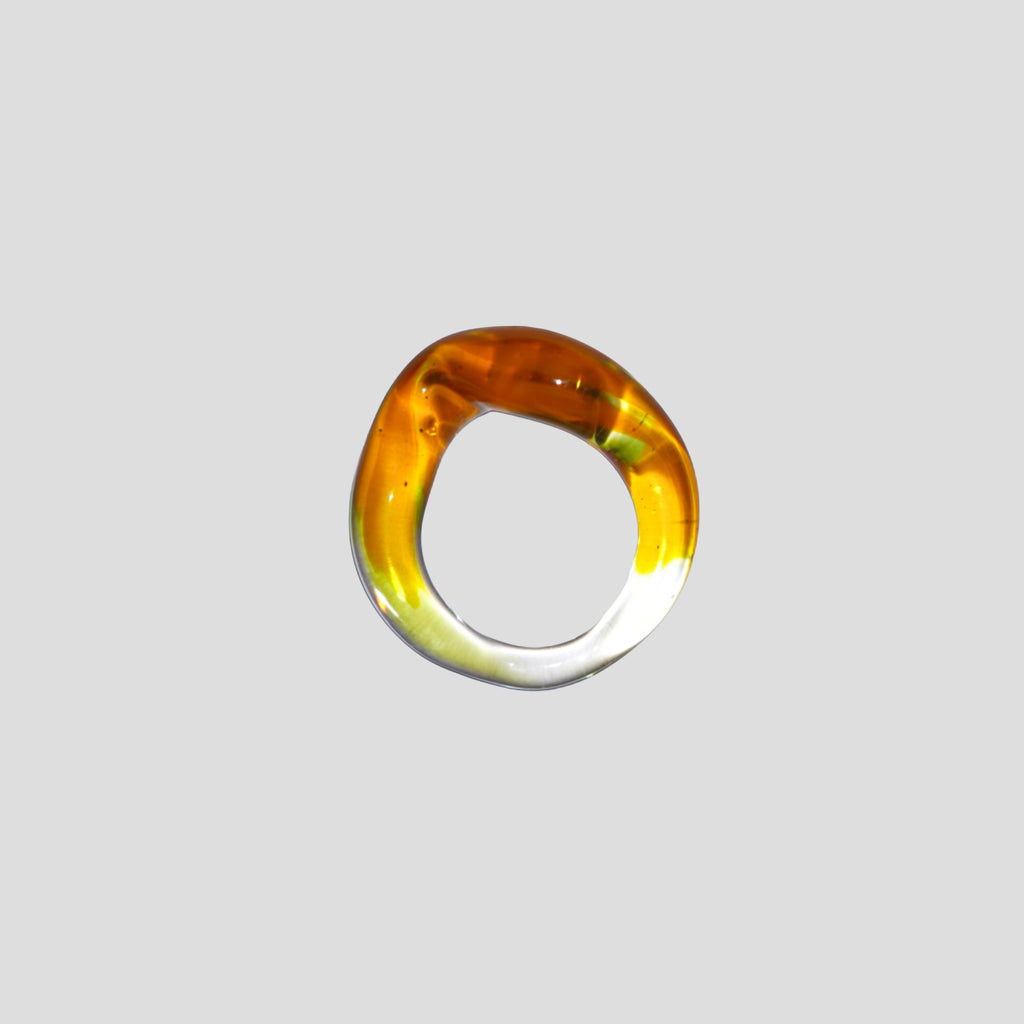 Melonenförmiger, gewellter Glasring