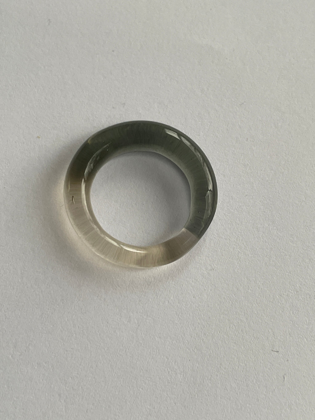 Lime Aura Glass Ring