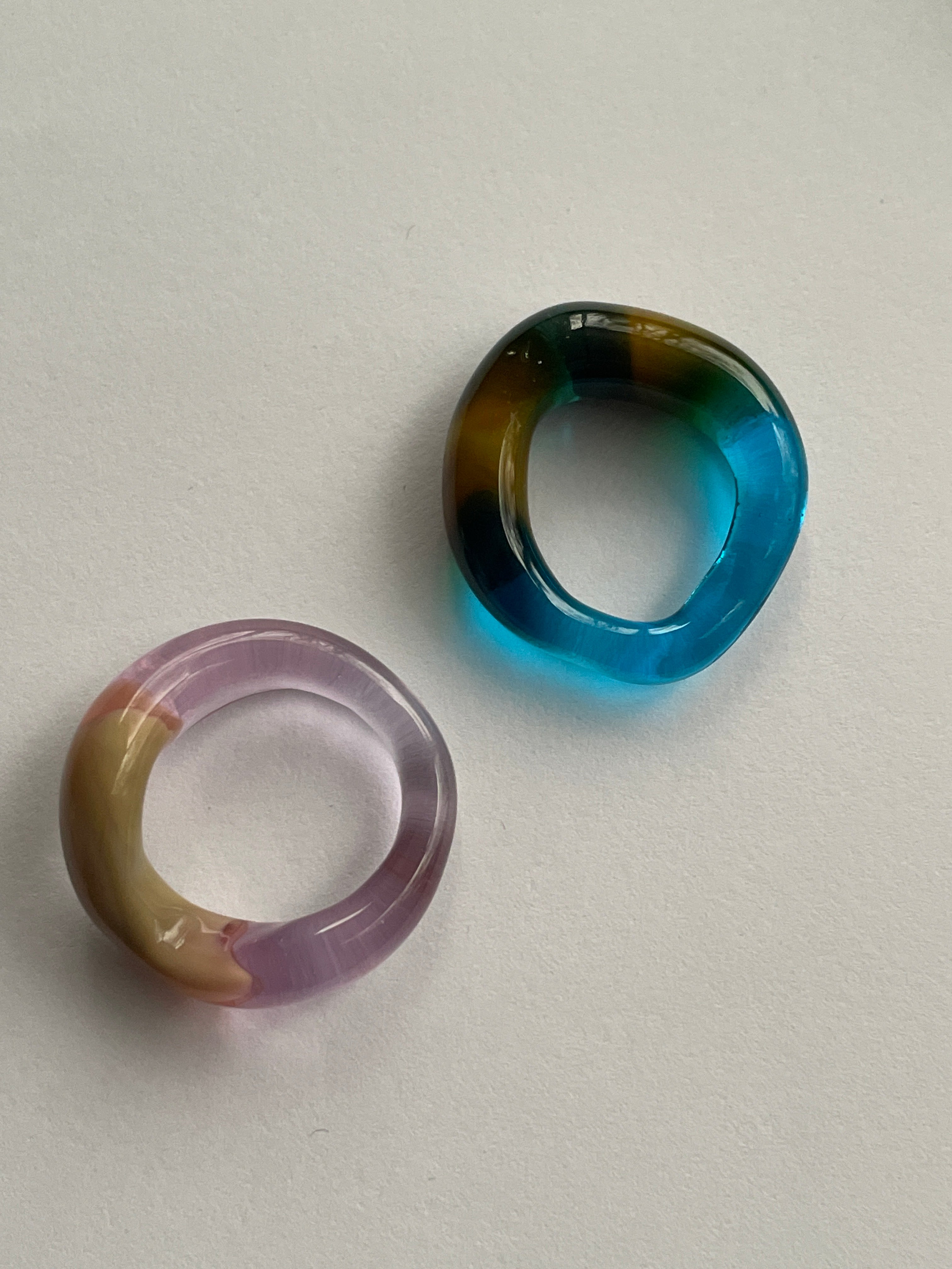 Deep Sea Squiggle Glass Ring