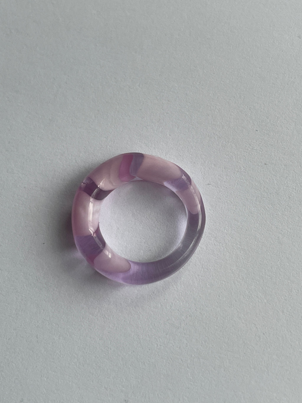 Purple Laver Glass Ring