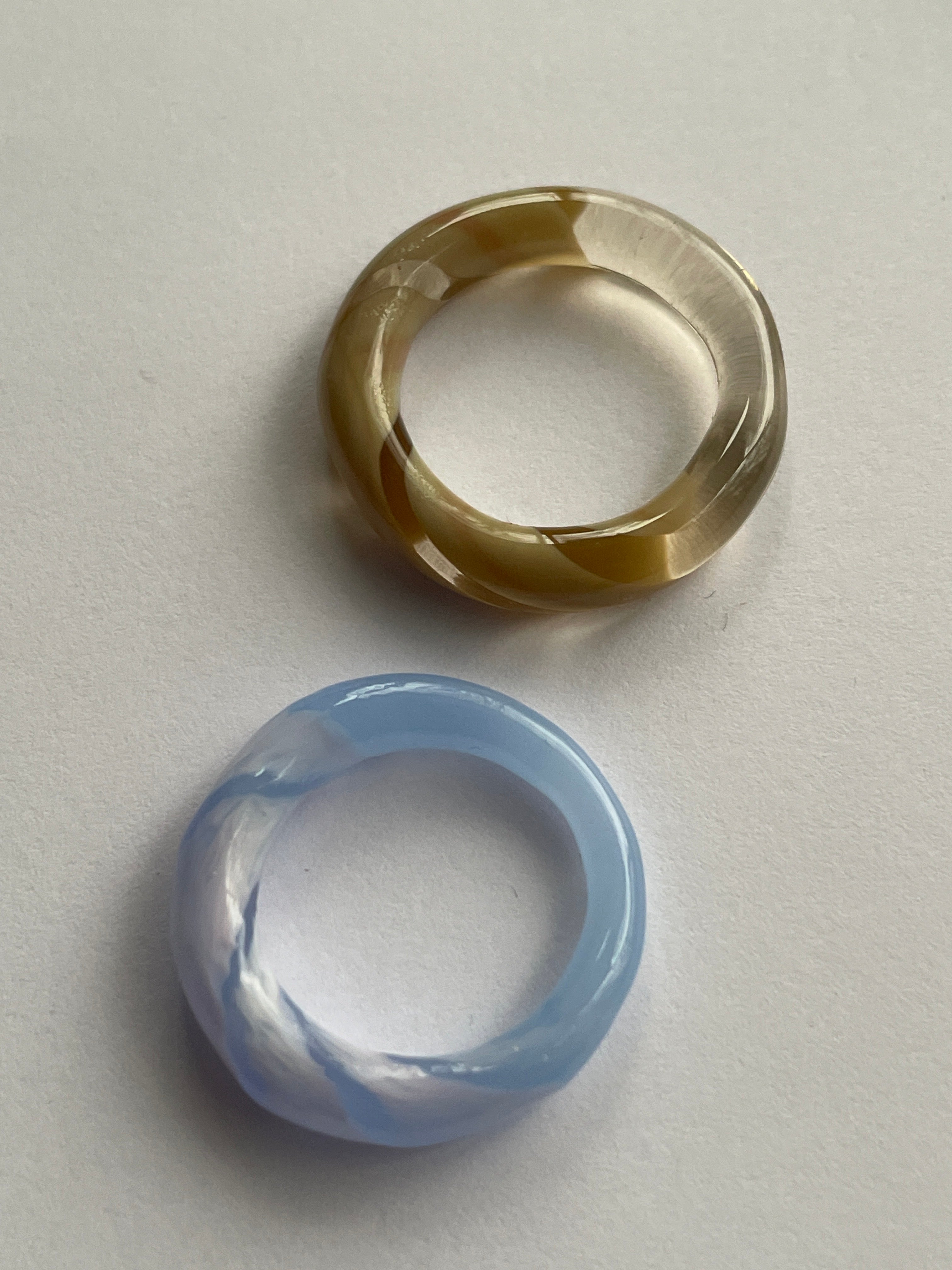 Cream Cake Glass Ring