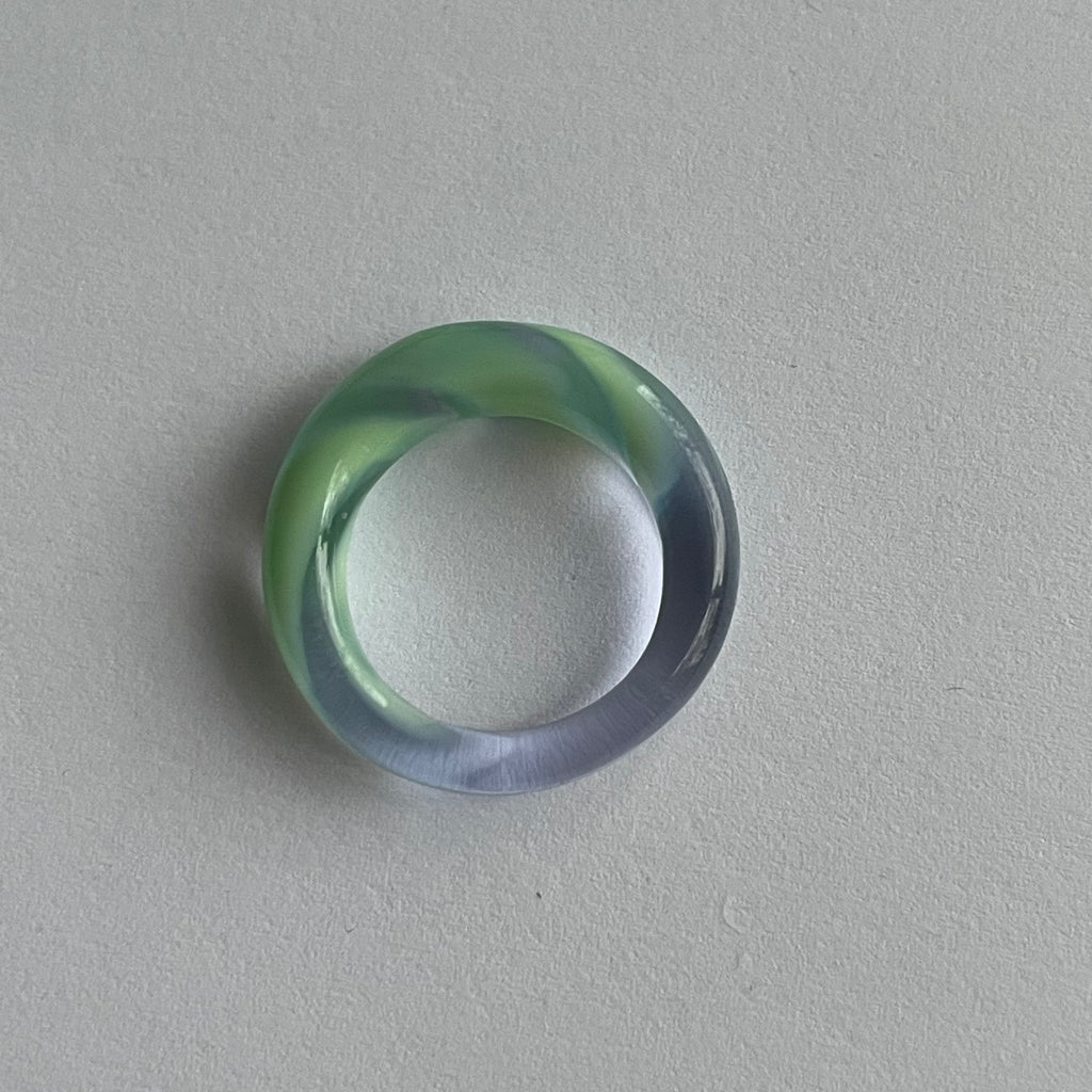 Lilac Algae Glass Ring