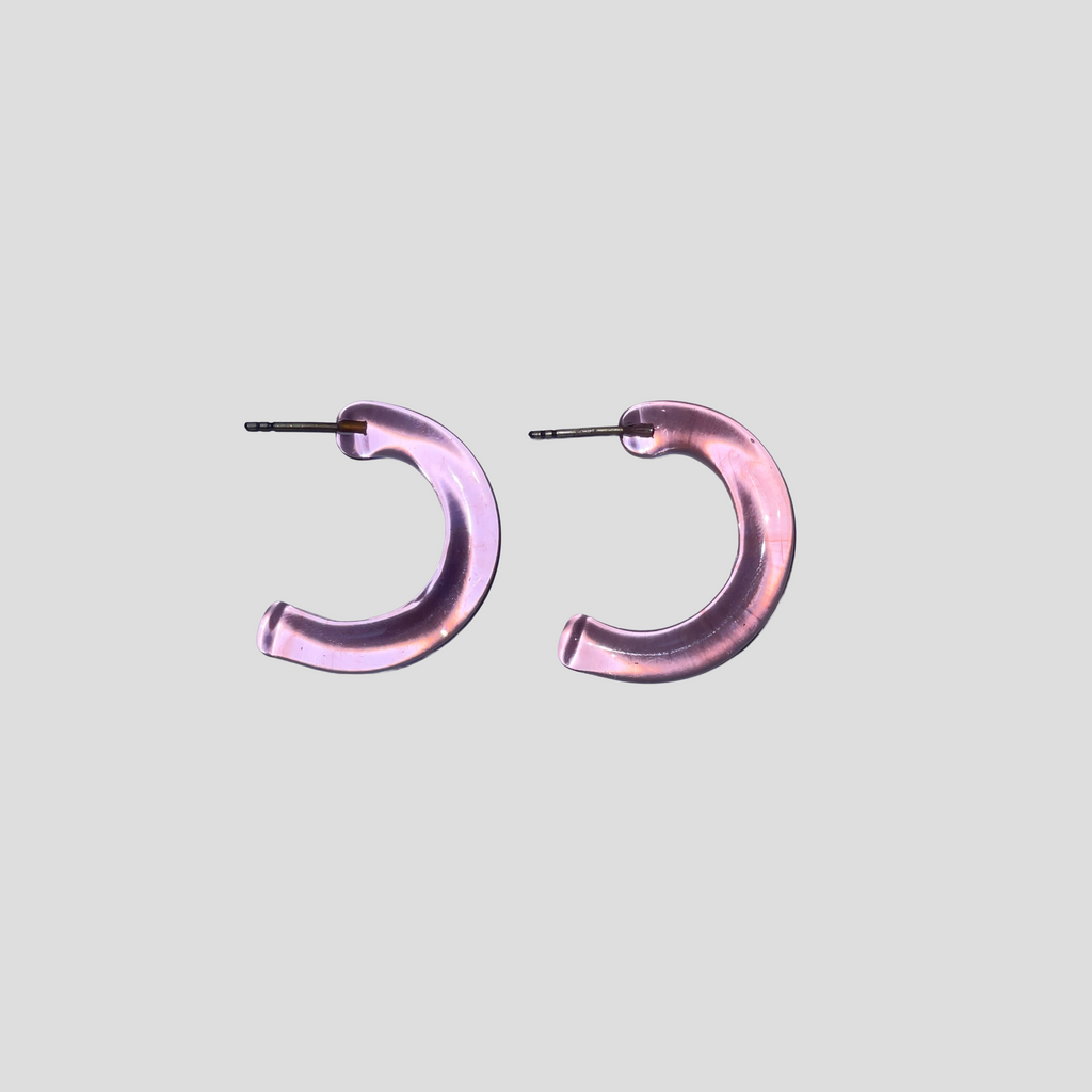 Lucid Pink Glass Earrings