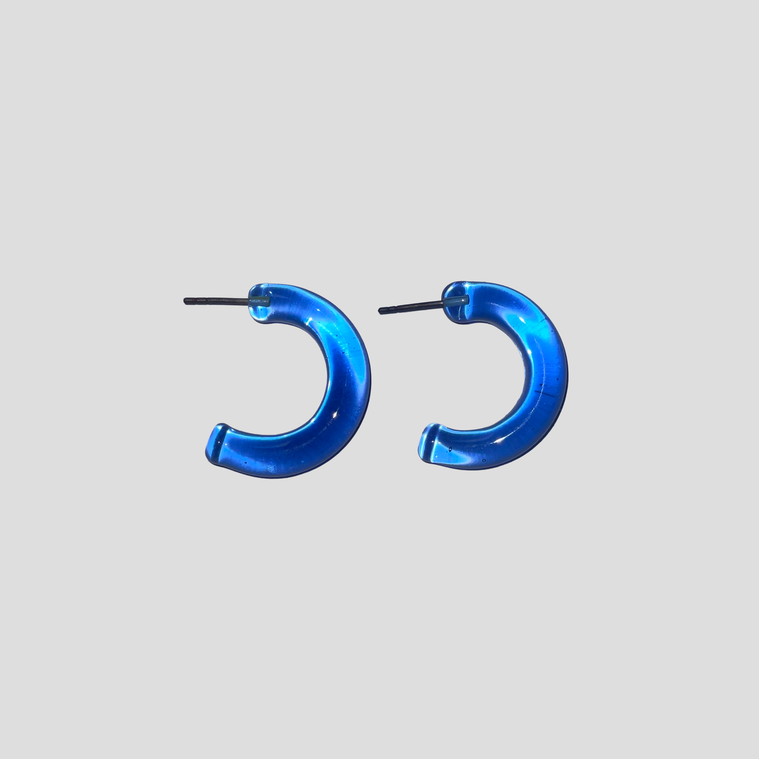 Lucid Blue Glass Earrings