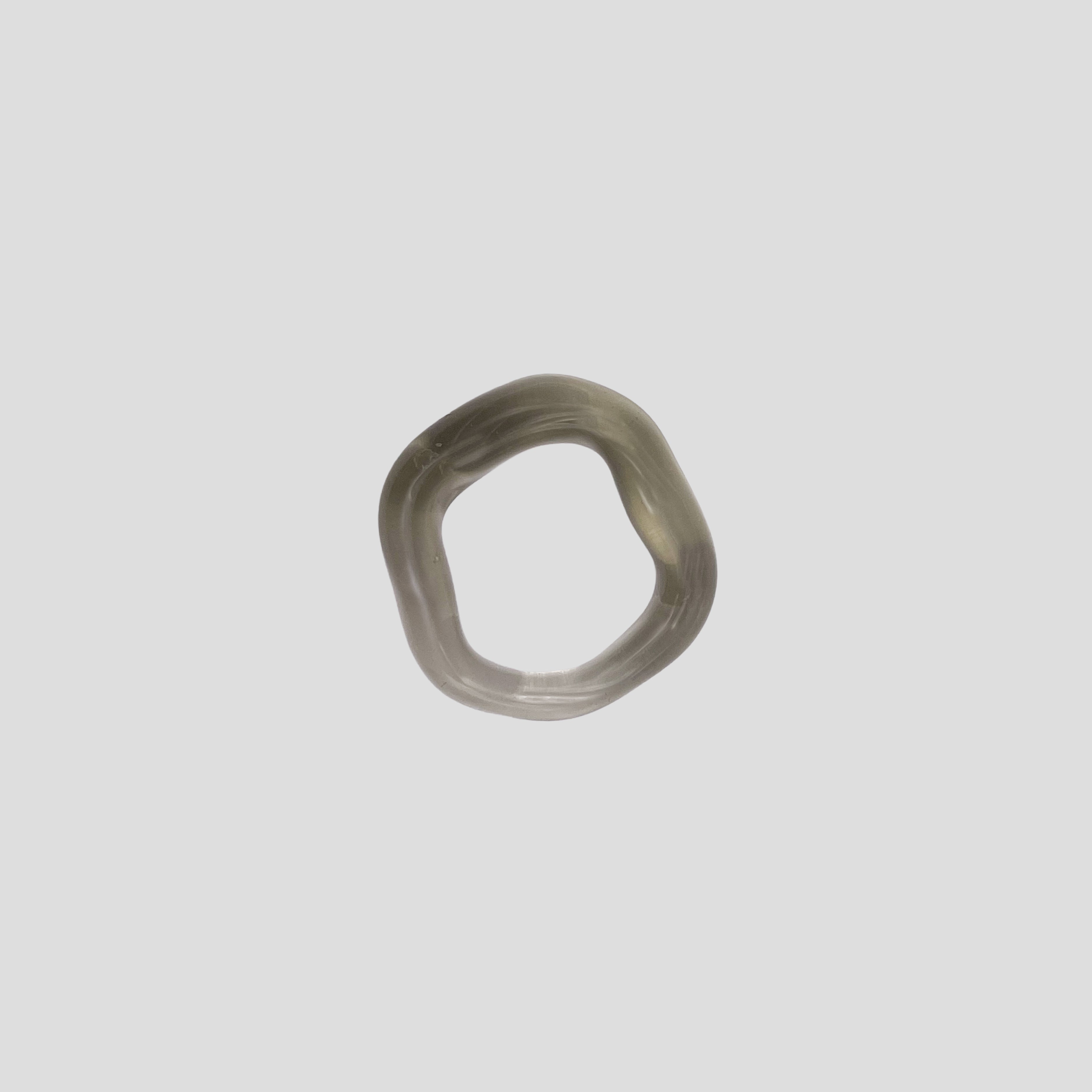Grey Foam Glass Ring