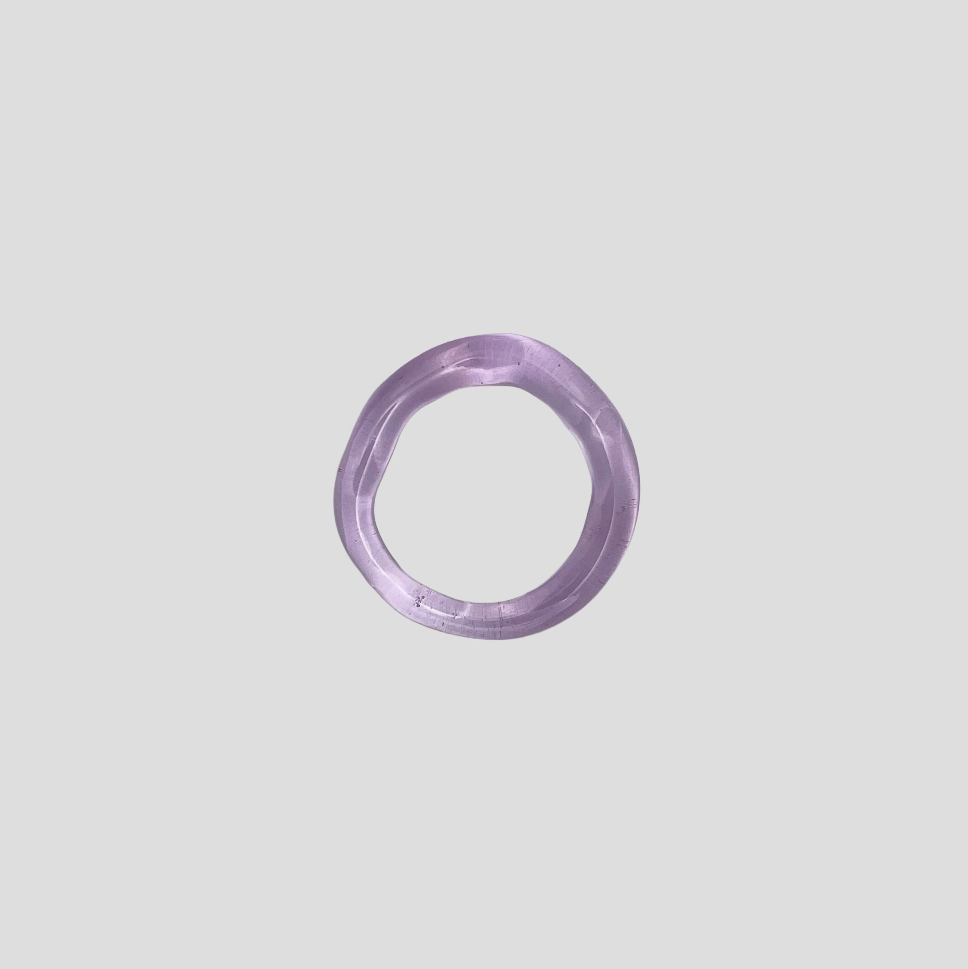 Lilac Whirl Glass Ring