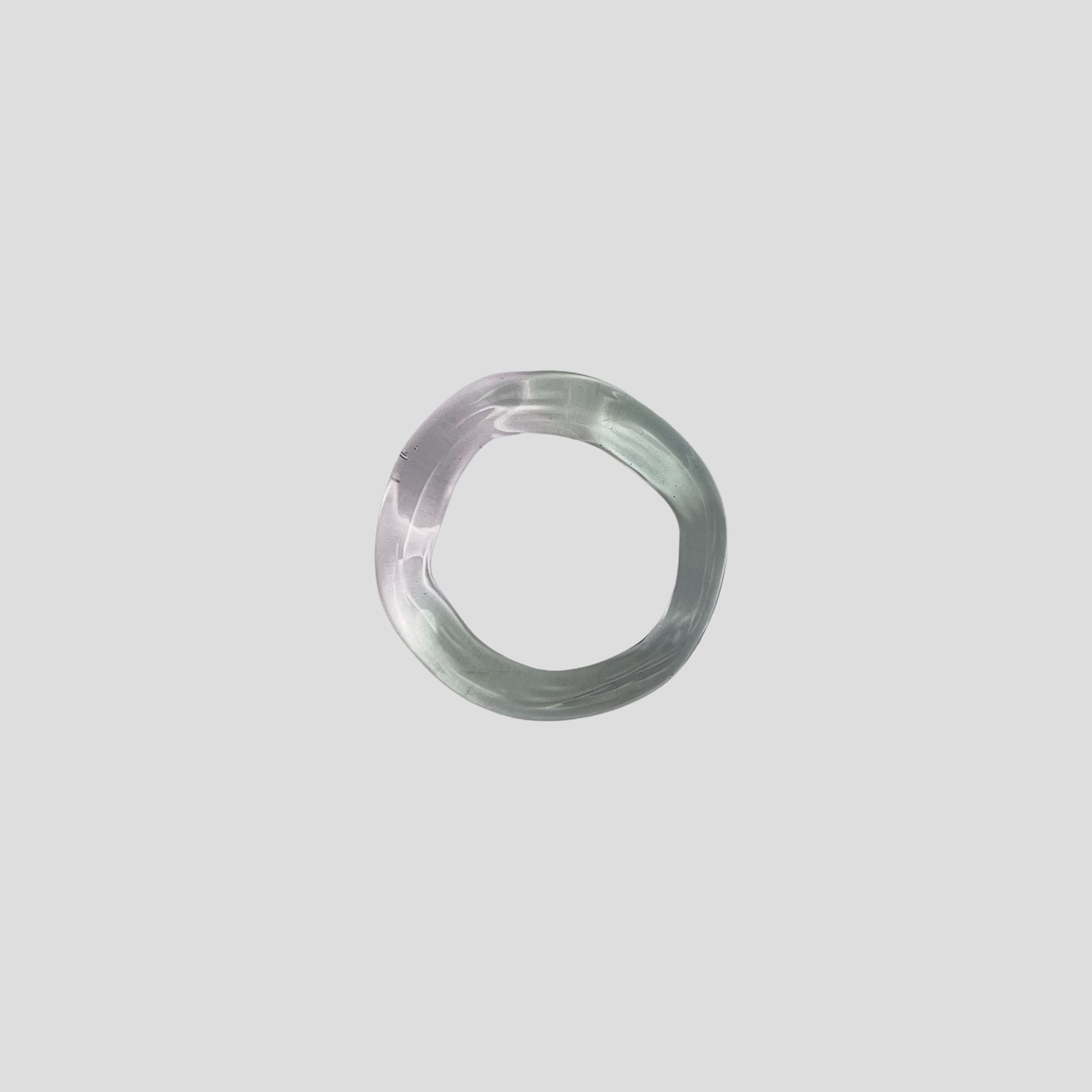 Crisp Sage Glass Ring