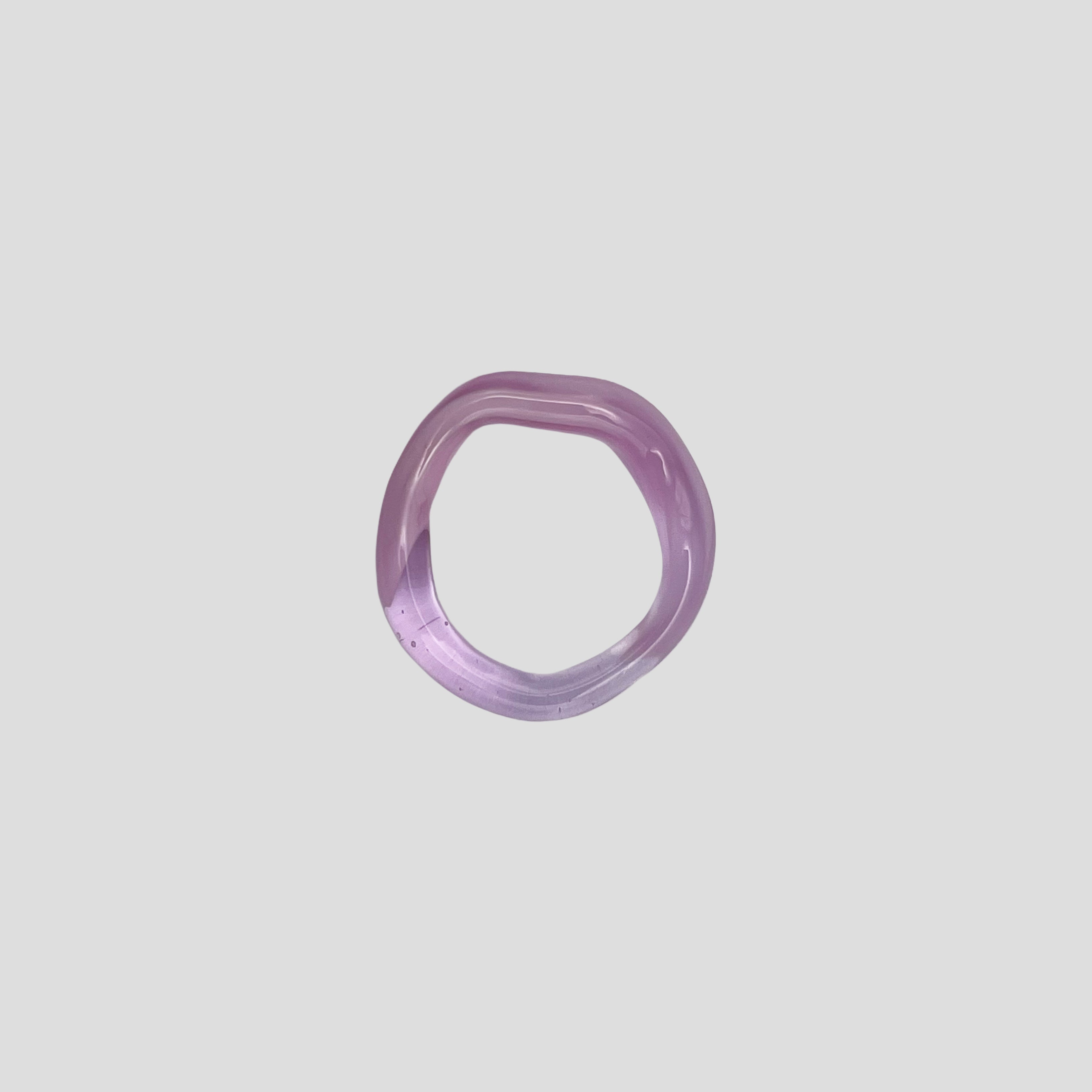 Lavender Loop Glass Ring