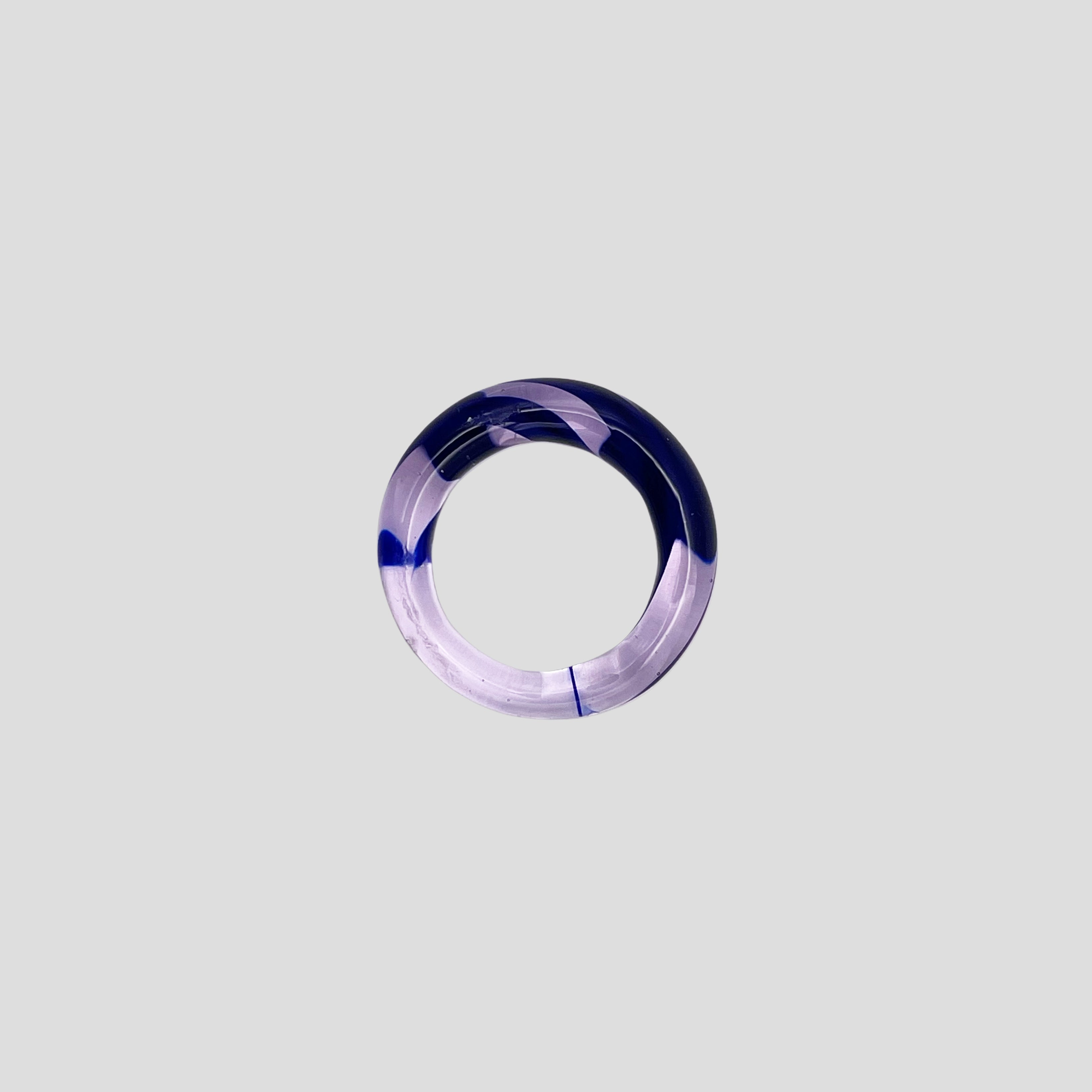 Prismatic Indigo Glass Ring