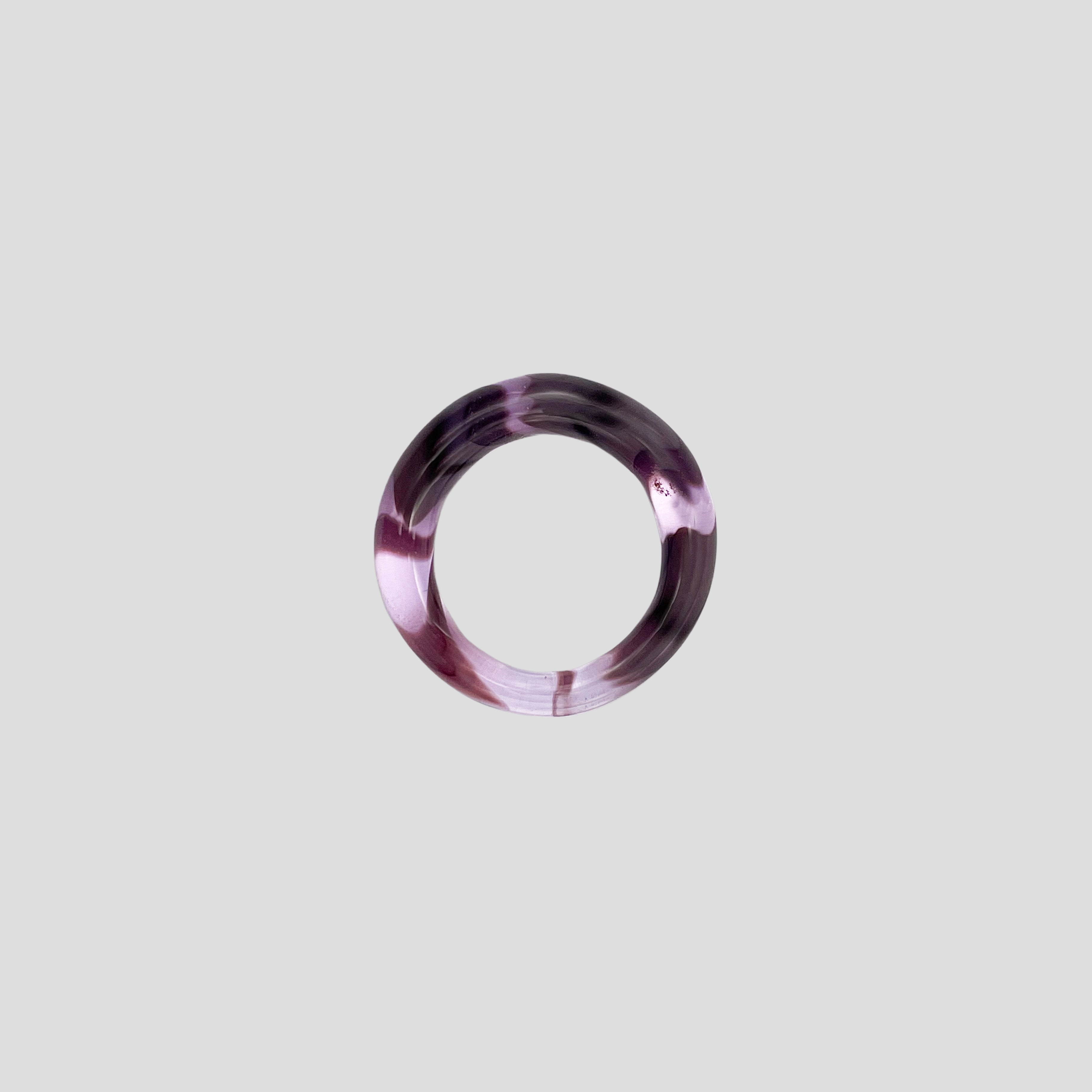 Prismatic Purple Glass Ring