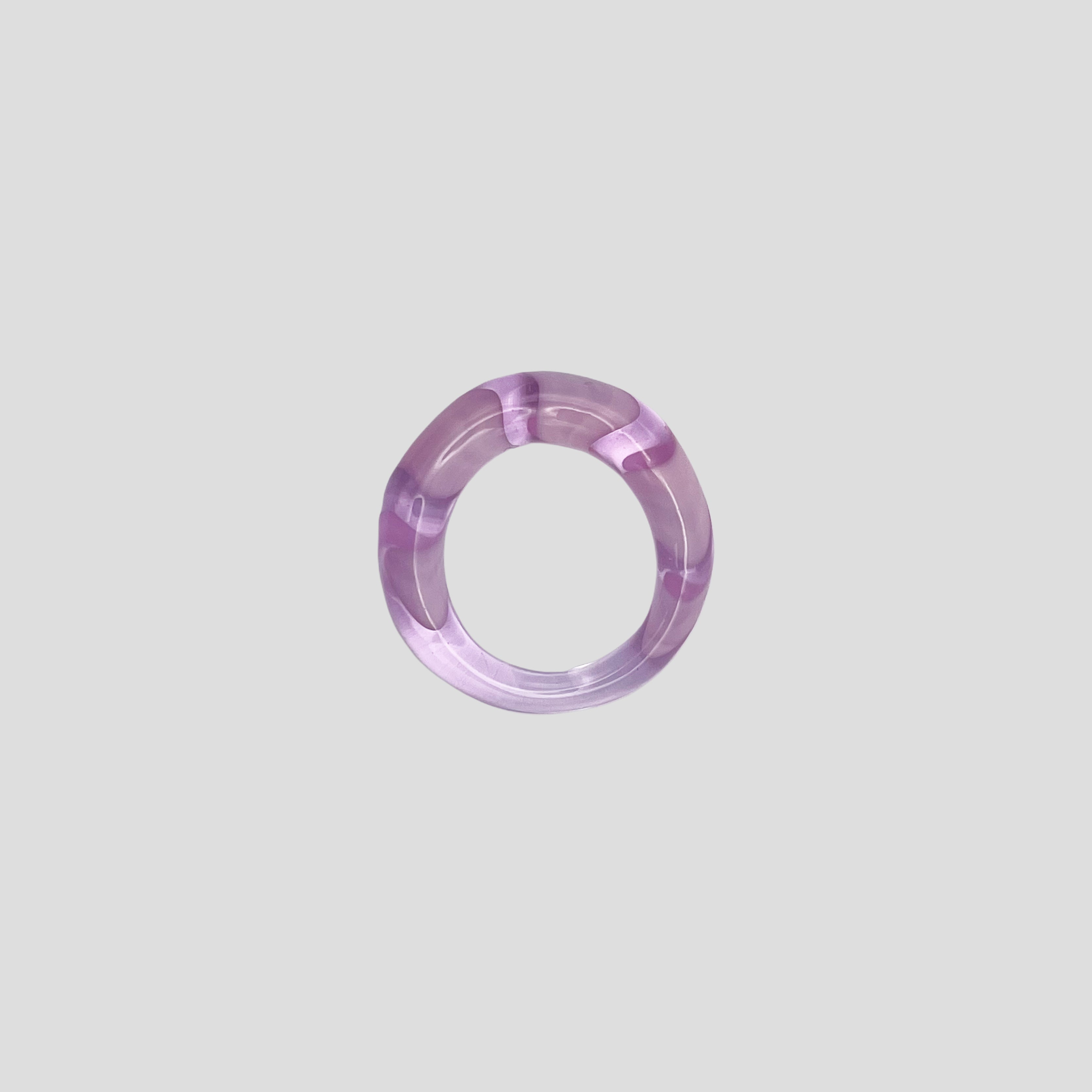 Purple Laver Glass Ring