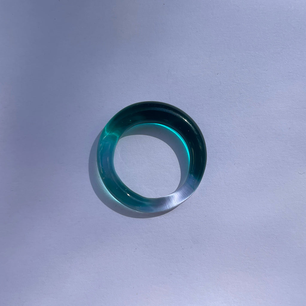 Lavender Delta Glass Ring