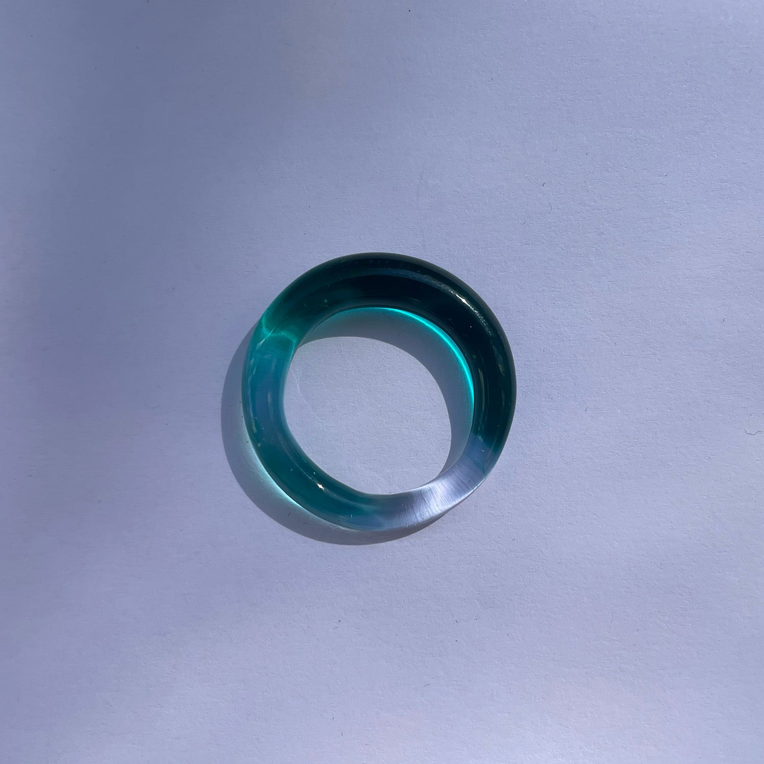 Lavender Delta Glass Ring