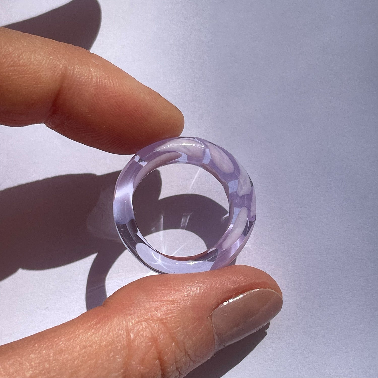 L'Écume Pink Bubble Glass Ring