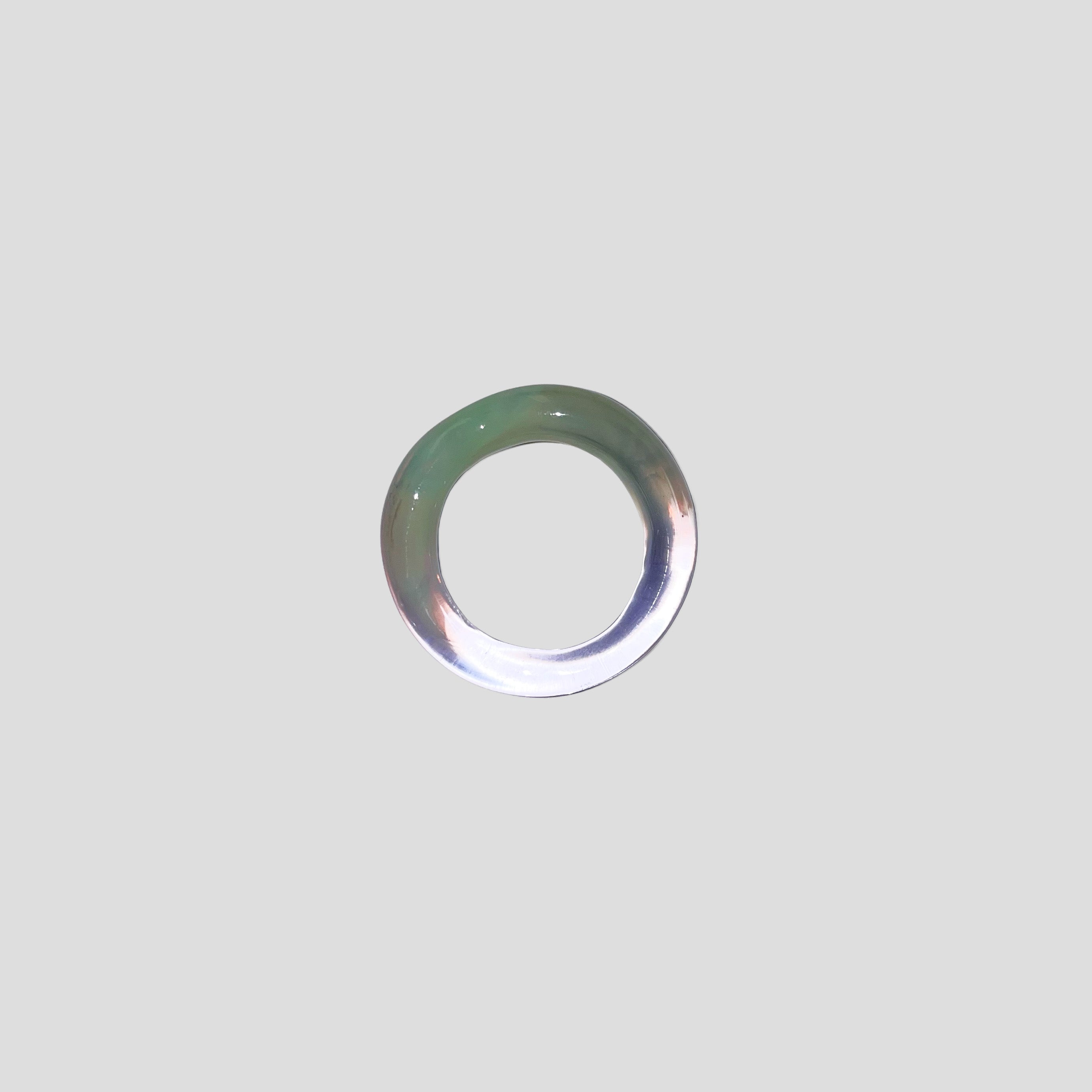 Lilac Algae Wavy Glass Ring