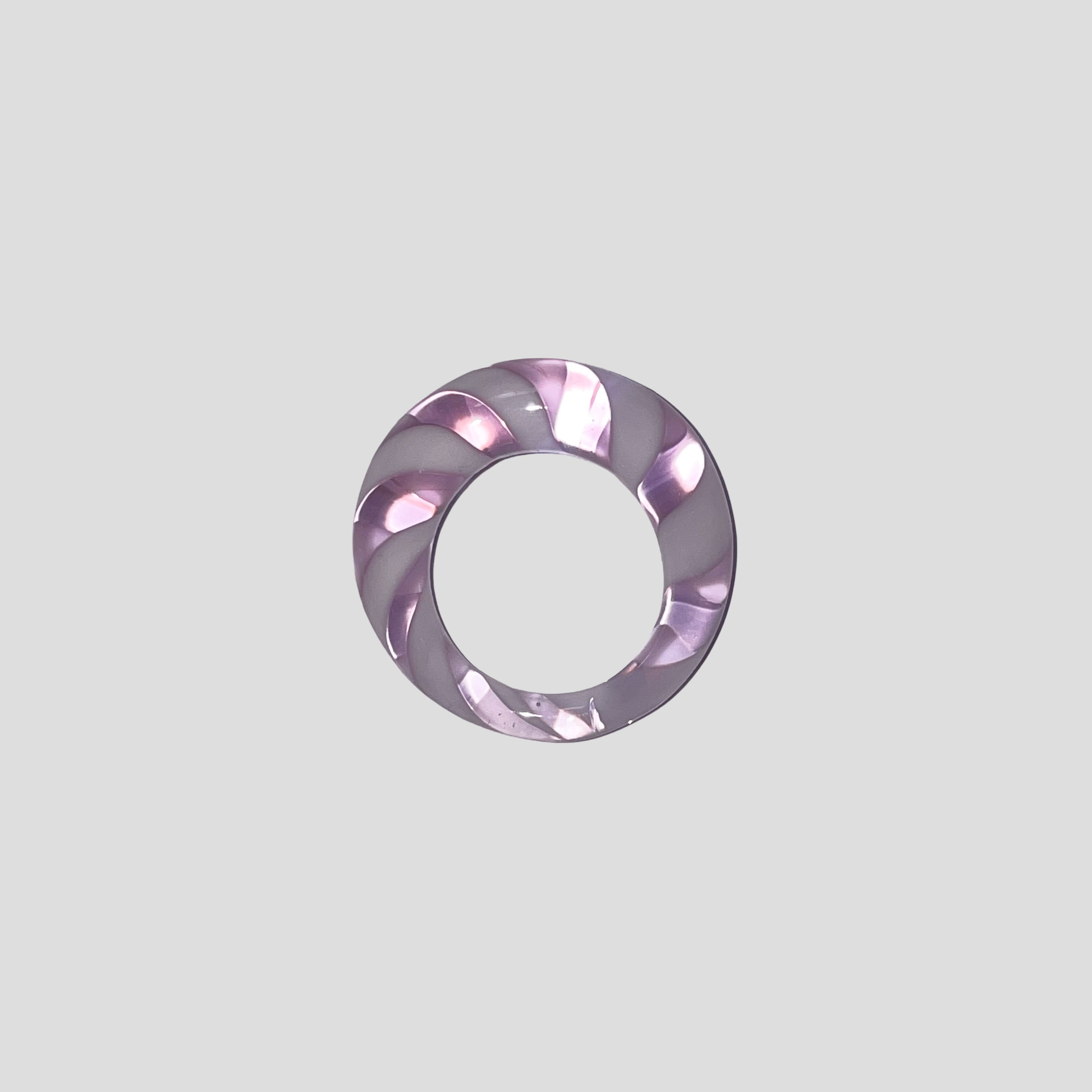 Petal Haze Spiral Glass Ring