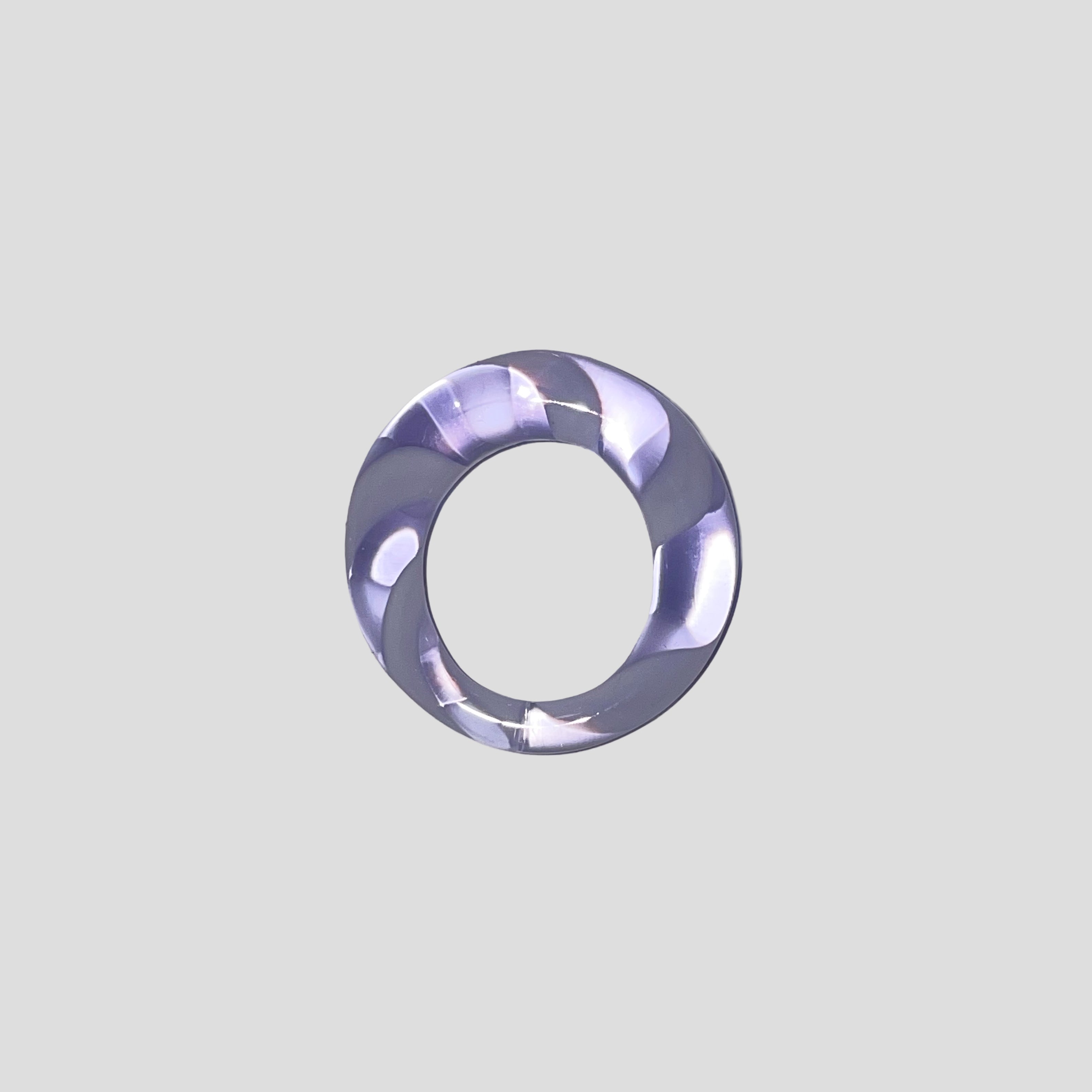 Periwinkle Spiral Glass Ring